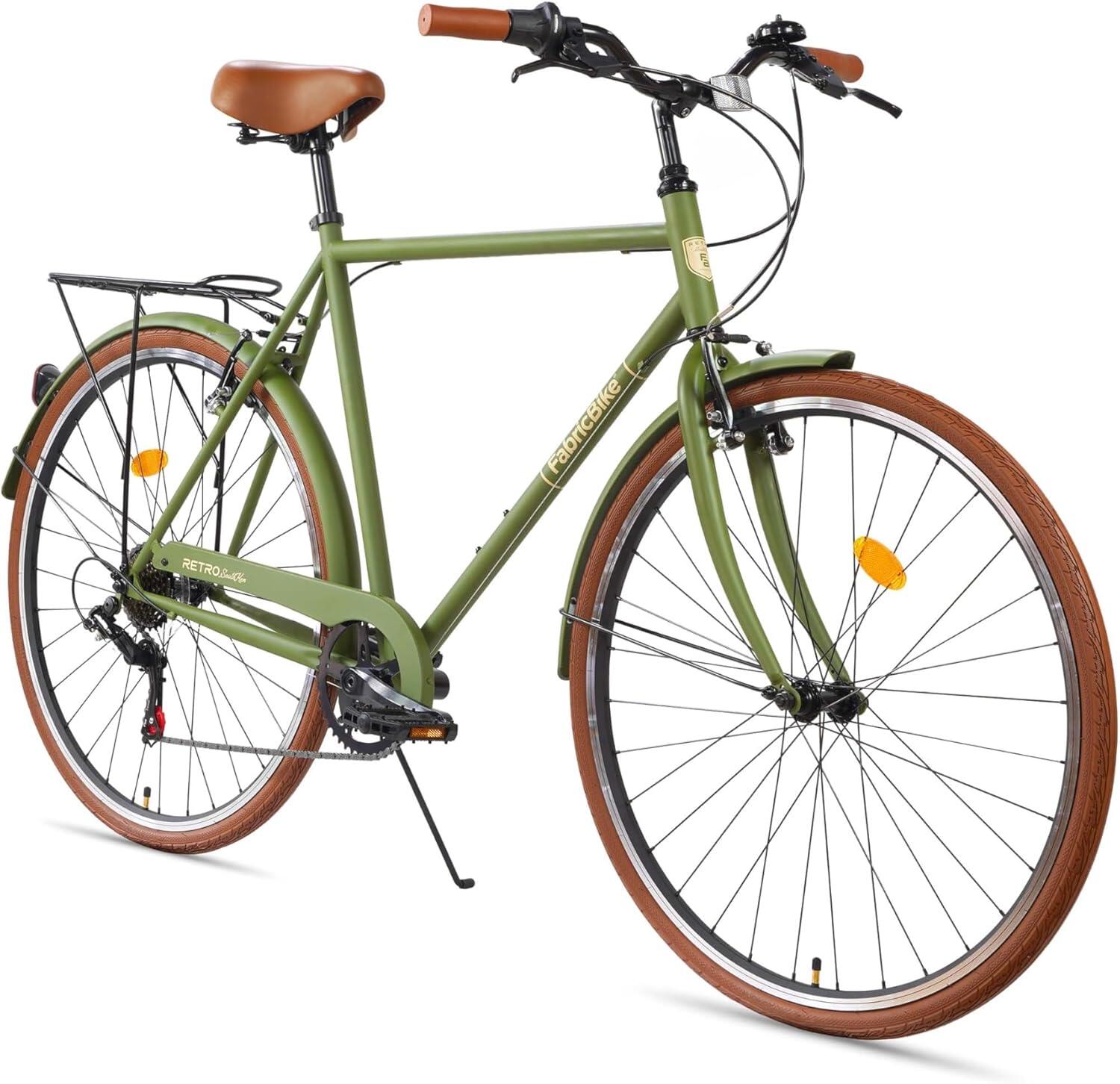 Southken 28” classica, 7V, cestino e sella comoda - Olive Deluxe 2/7