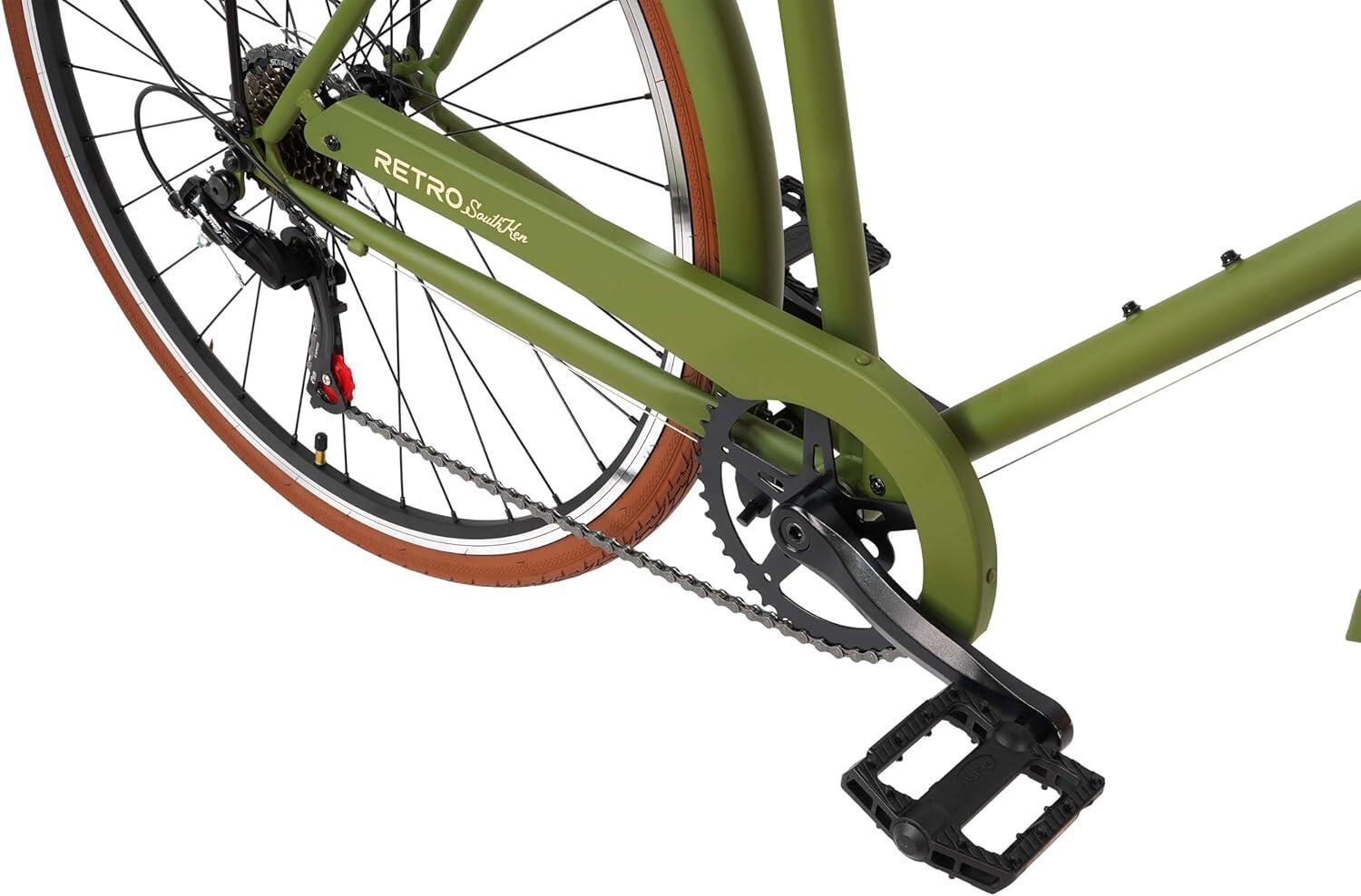 Southken 28” classica, 7V, cestino e sella comoda - Olive Deluxe 5/7