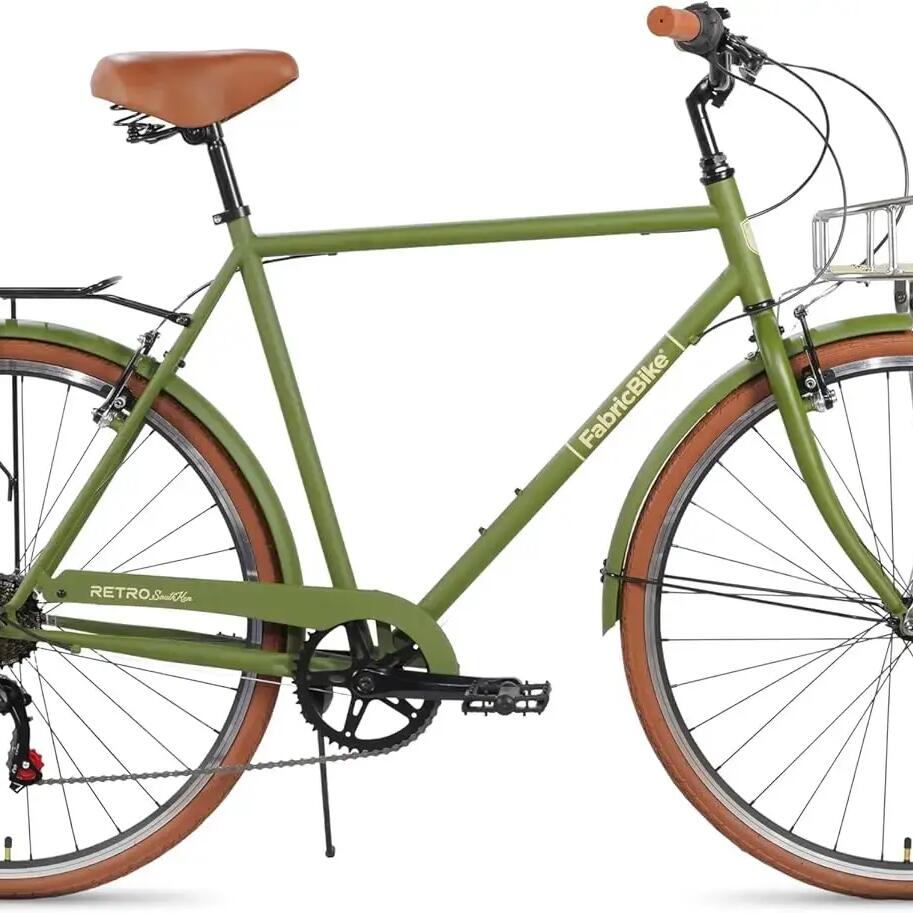 Southken 28” Classique, 7 vitesses, panier, Olive Deluxe