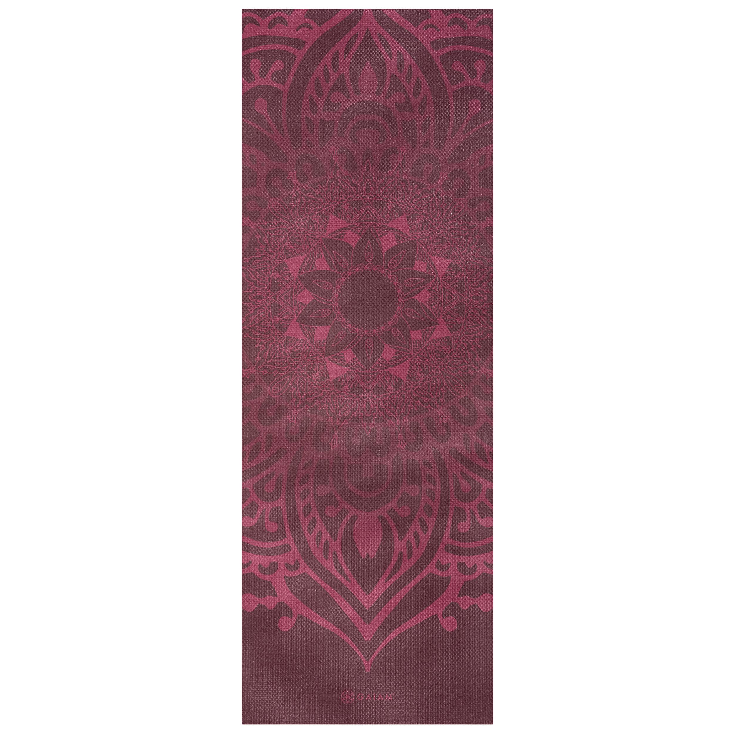 Tapis de yoga couches cadran solaire cerise 5 mm 3/4