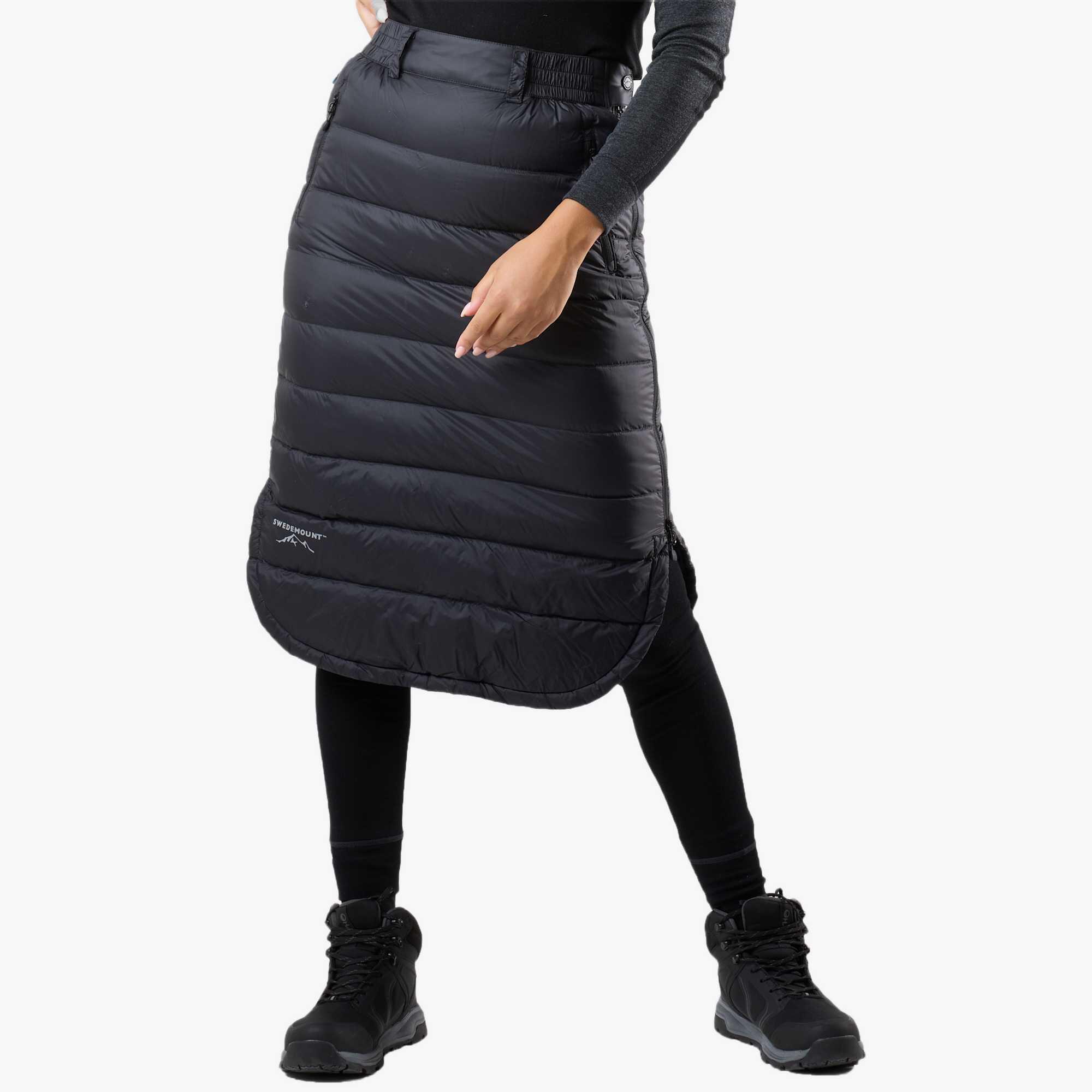 Swedemount - Jupe De Randonnée Femme Longue Östersund - Jupette - Gris|noir - Decathlon
