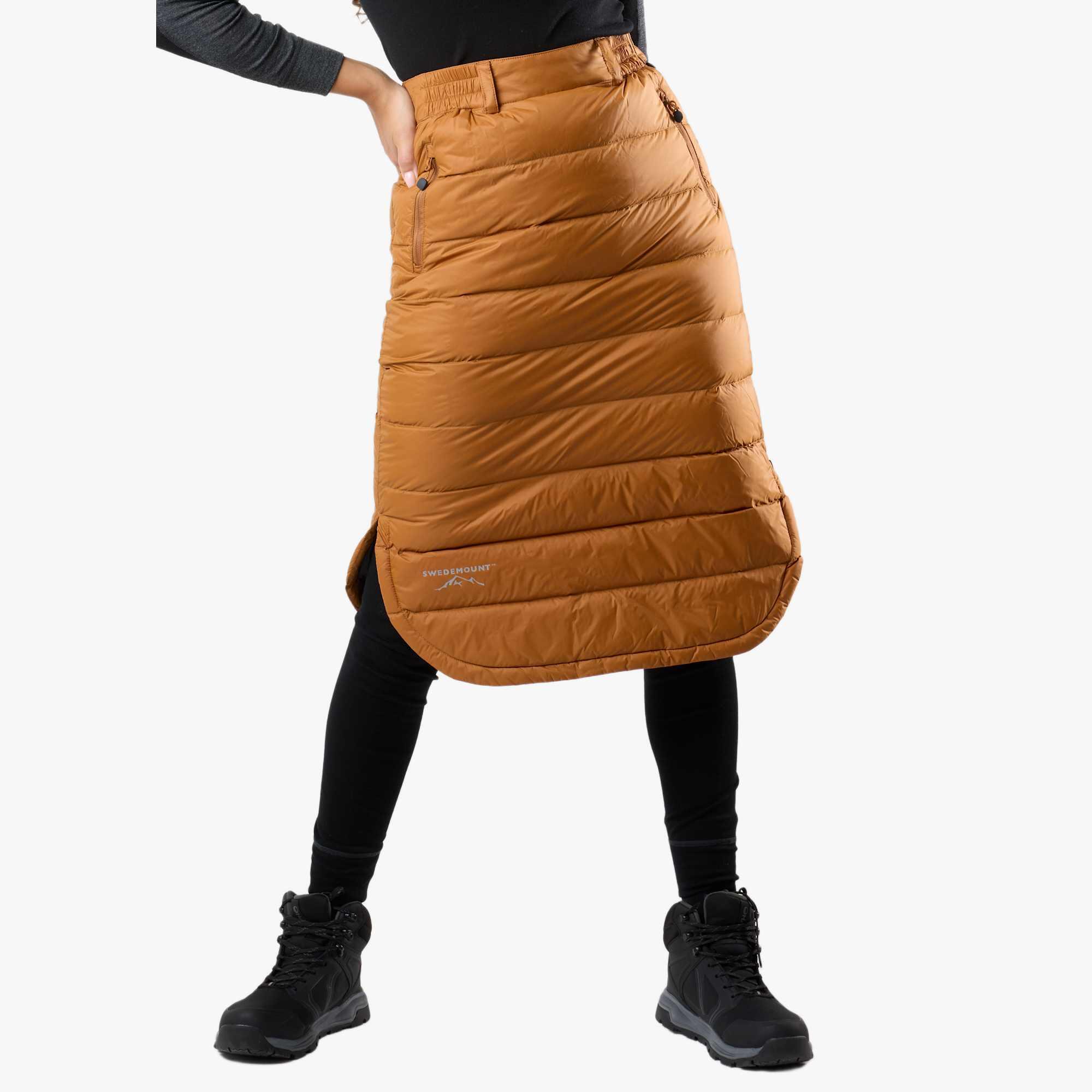 Swedemount - Jupe De Randonnée Femme Östersund Longue - Jupette - Beige|noir - Decathlon