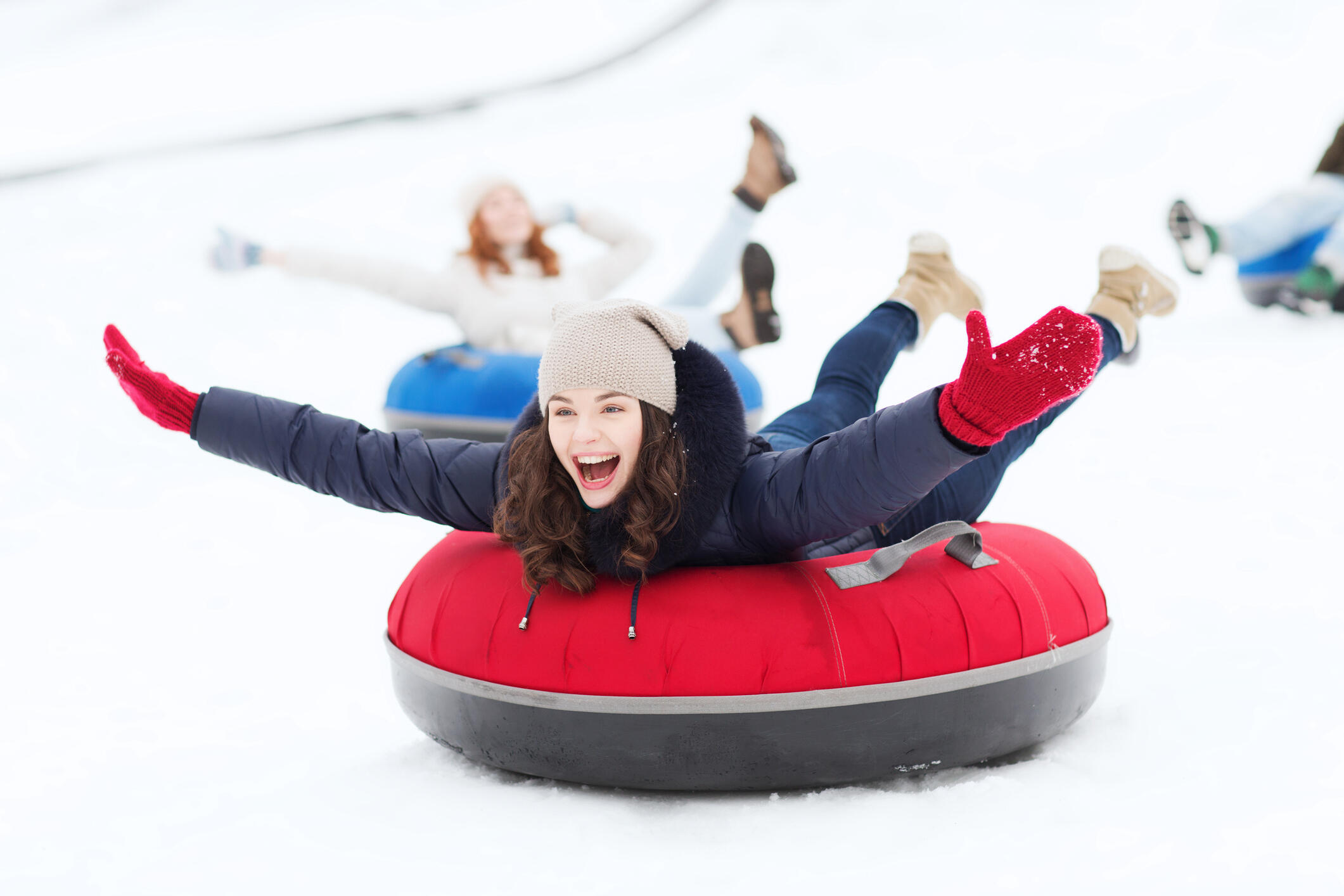 Bouée de neige Pro Ø70 cm – Luge gonflable neige tube de glisse hiver 5/7
