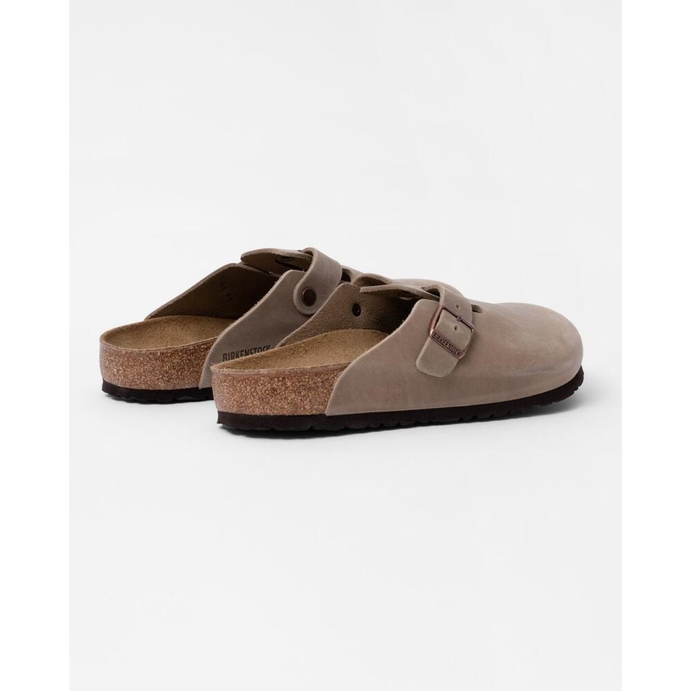 Chaussures universel femmes Birkenstock Boston Tabacco Brown Leder Oil 3/5