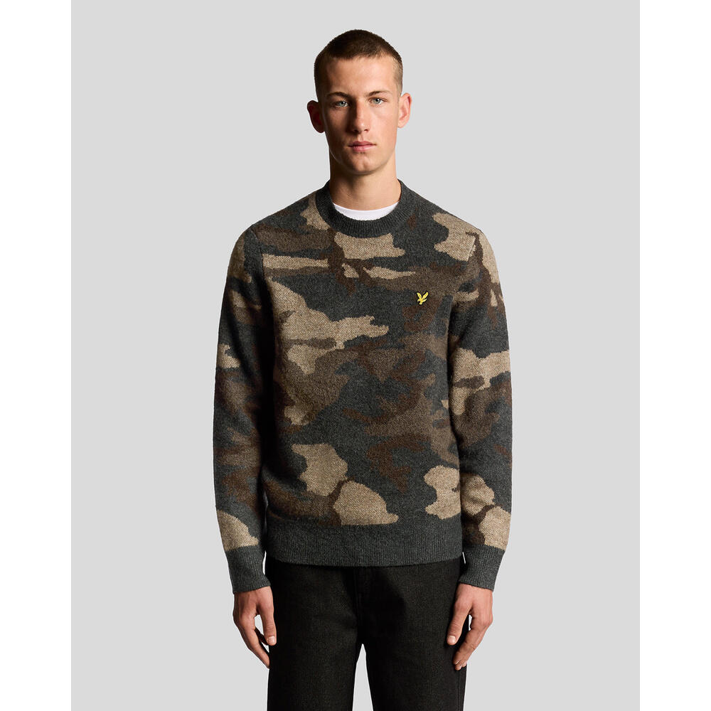 Sudadera de camuflaje con cuello redondo cepillado Lyle & Scott 6/6