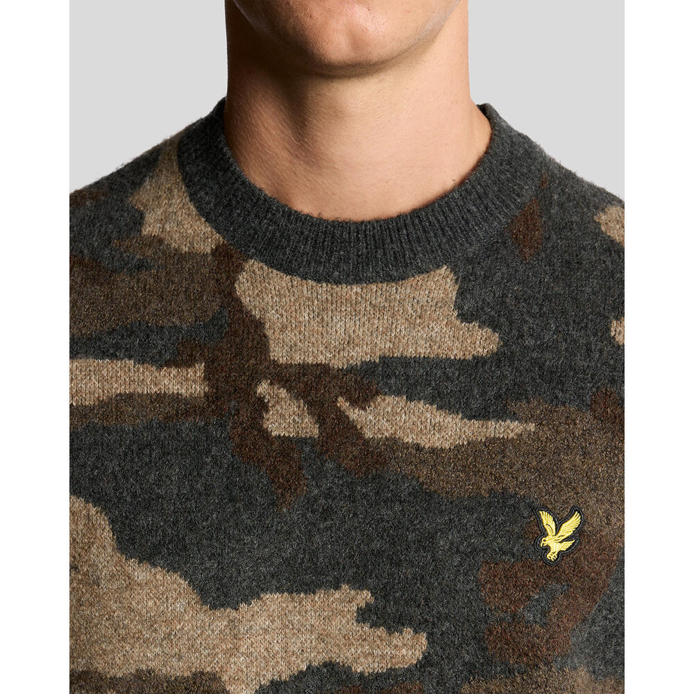 Sudadera de camuflaje con cuello redondo cepillado Lyle & Scott 3/6