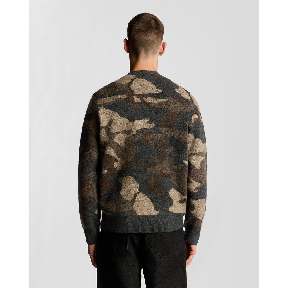 Sudadera de camuflaje con cuello redondo cepillado Lyle & Scott 2/6