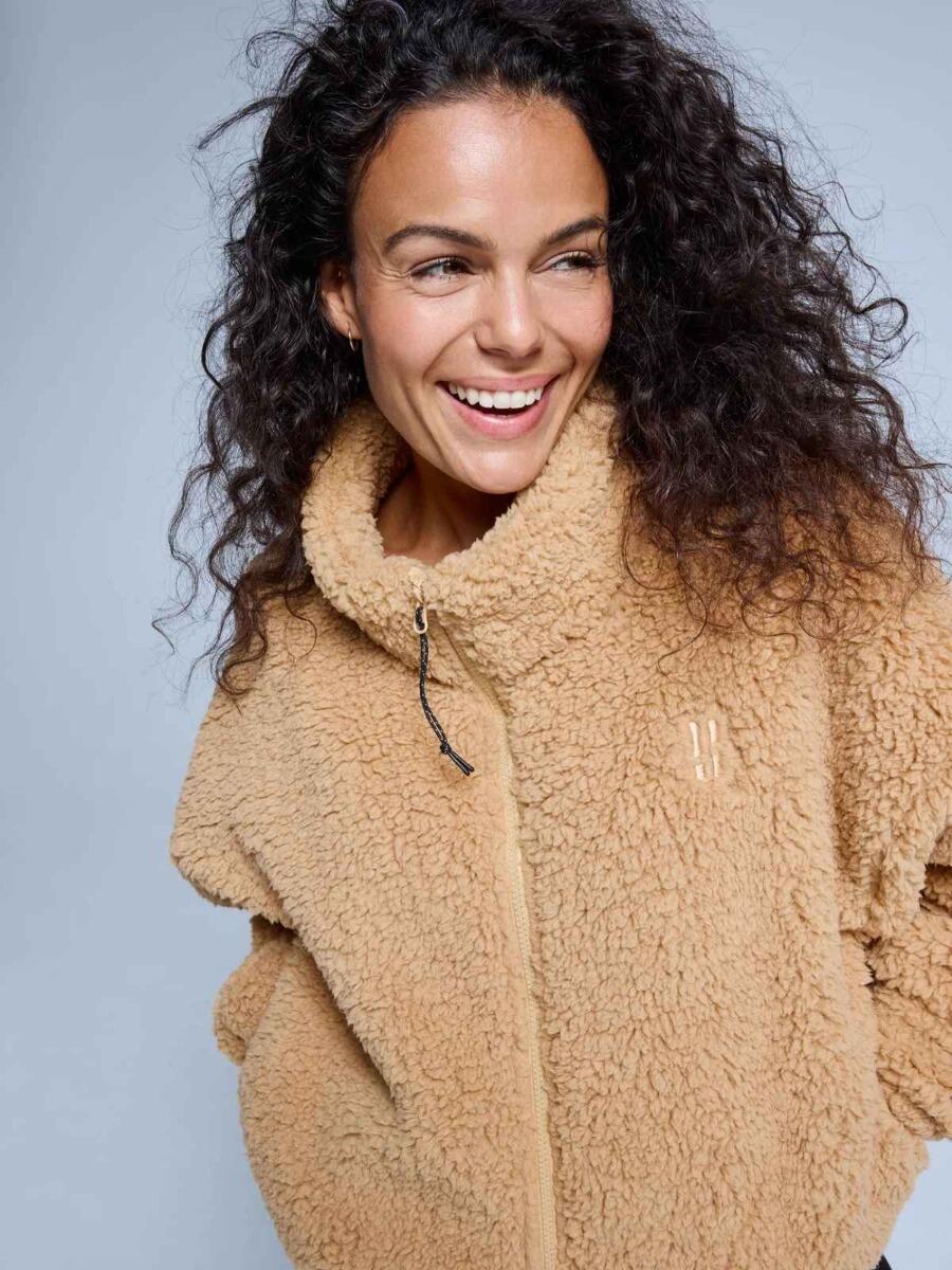 Veste duveteuse - Femme - Quatre saisons - Teddy - Sable chaud 2/6