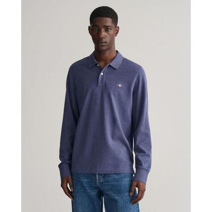 Polo Homme GANT Shield Logo Bleu Jean Foncé