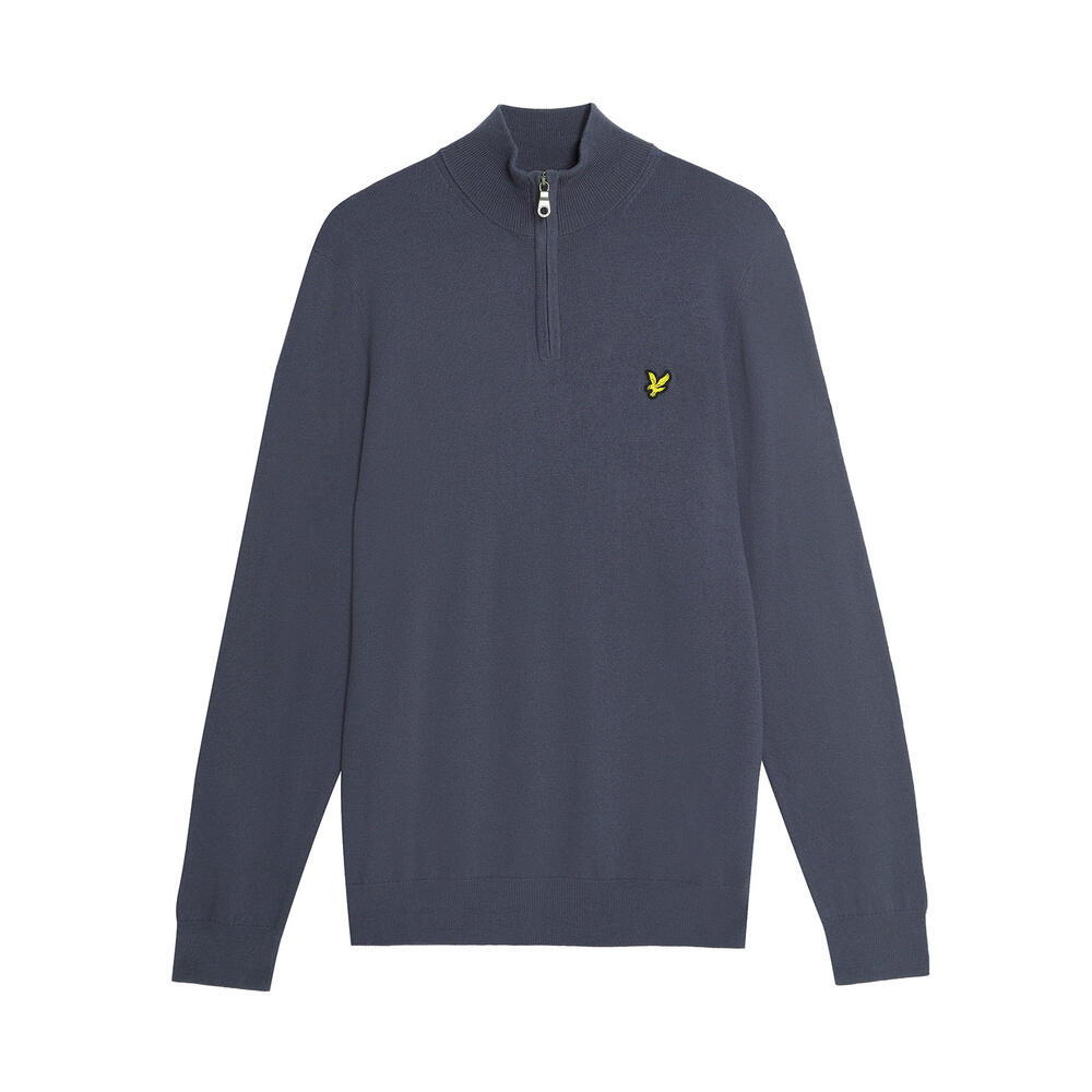 Katoenen merinowollen trui met een kwart rits Lyle & Scott 4/6