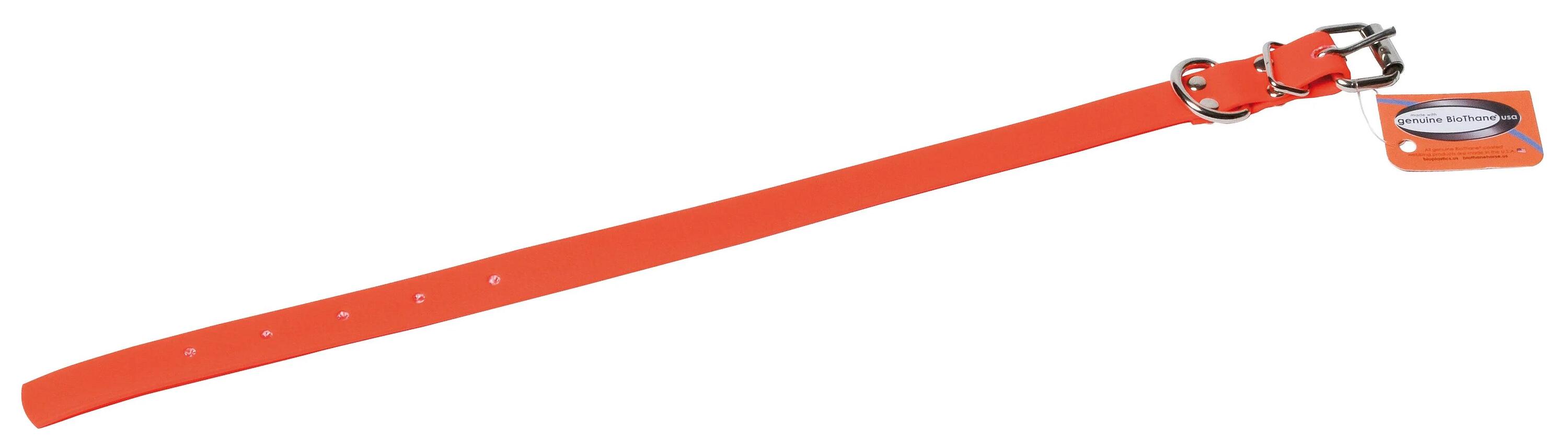 Collier Pour Chien En Biothane Mat Orange Grand Chien - 65 cm x 32 mm 1/1