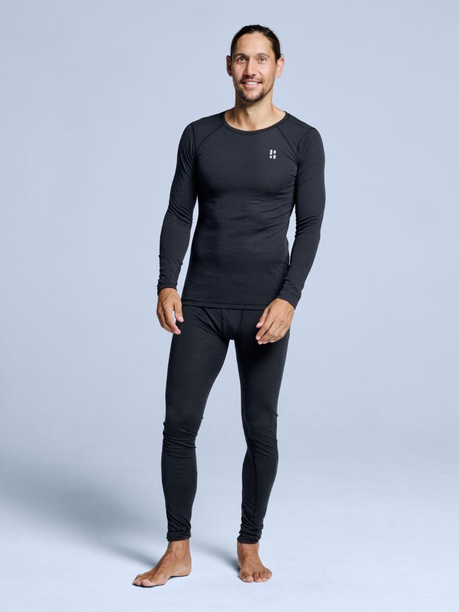 T-shirt thermique - Homme - Laine mérinos - Noir 2/6