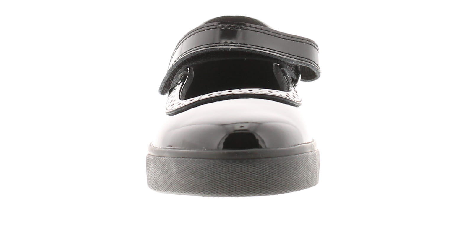 Kickers Girls School Shoes Tovni Brogue mj Touch Fastening black UK ...