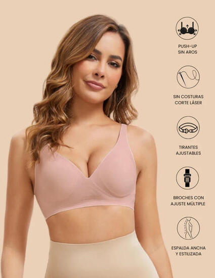 Soutien-gorge à bords vifs, sans coutures et sans armatures, effet invisible.