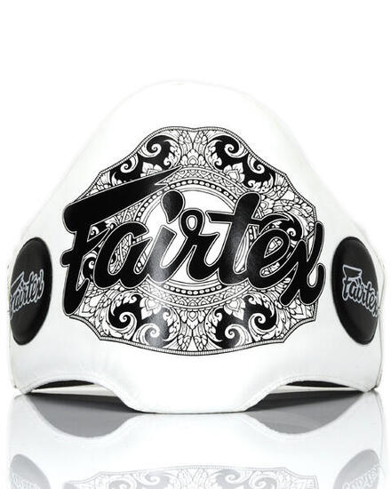 Protection abdominale - Muay Thai/Boxe - cuir BPV2 - Blanc