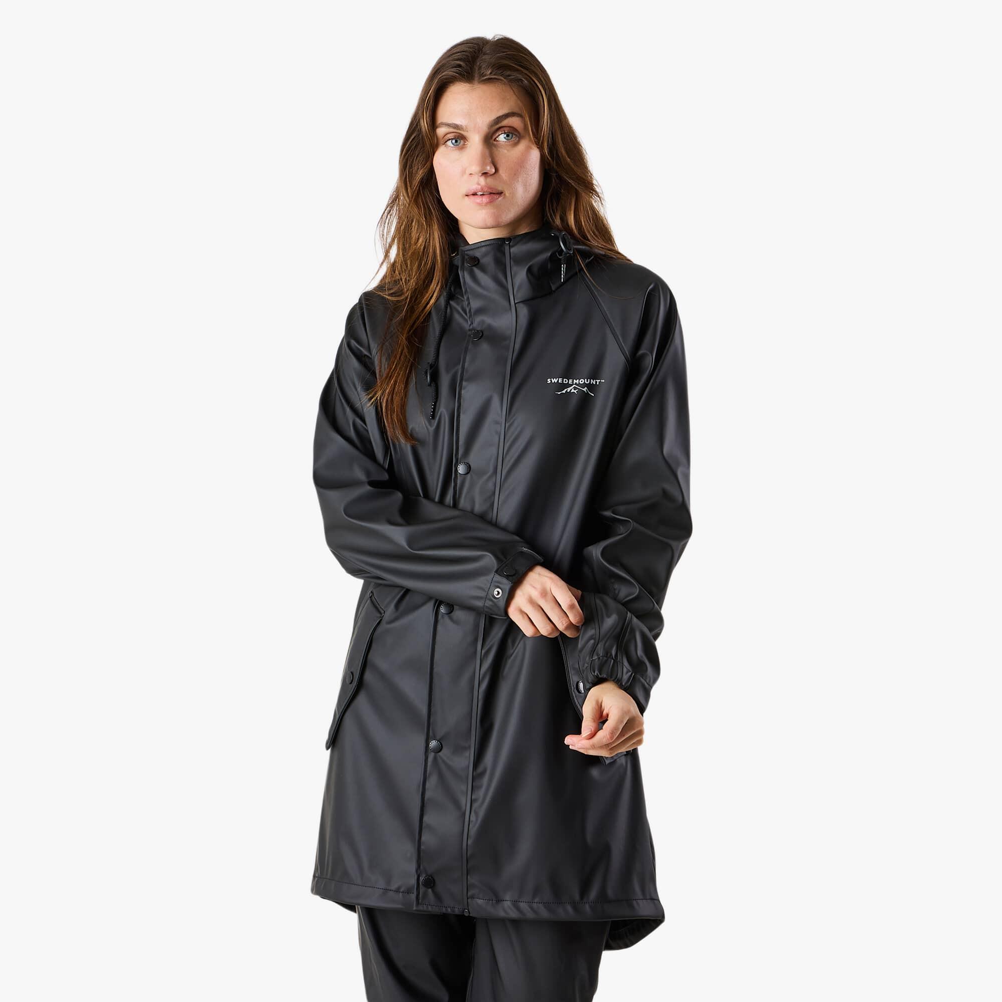 Swedemount - Veste De Randonnée Femme Imperméable Coupe-vent Väderöarna Coat - Coupe-pluie - Noir - Decathlon