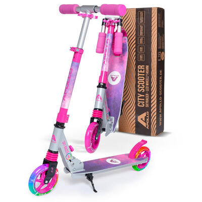 Apollo skyracer 145 mm step opvouwbaar met vering en led-wielen