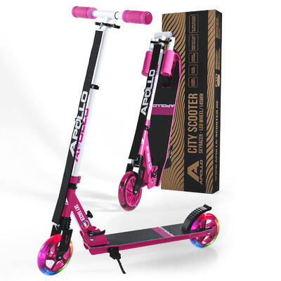 Apollo skyracer 145 mm step opvouwbaar met vering en led-wielen