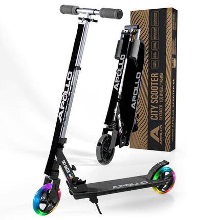 Apollo SkyRacer 145 mm City-Roller mit Federung LED-Rollen klappbar