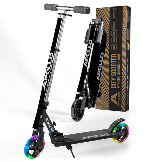 Apollo SkyRacer 145 mm City-Roller mit Federung LED-Rollen klappbar