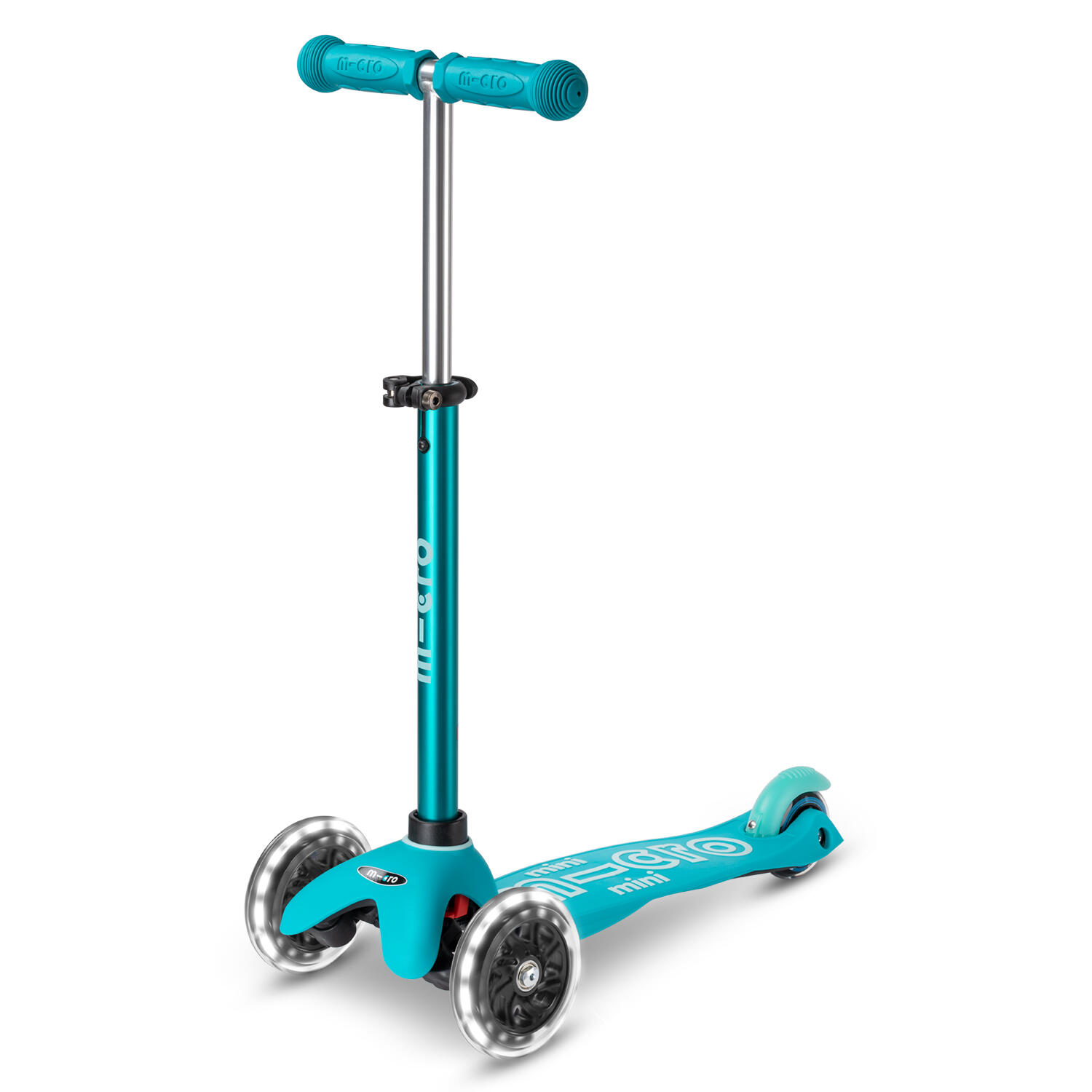 Micro - Trottinette 3 Roues Mini  Deluxe Aqua Led - Trottinette - Bleu - Taille Unique - Decathlon