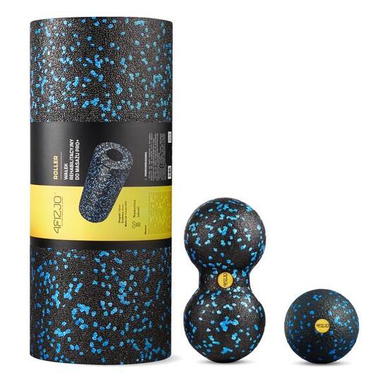 Set massage roulage EPP 3 pcs rouleau 2 balles myofascial récupération 4FIZJO