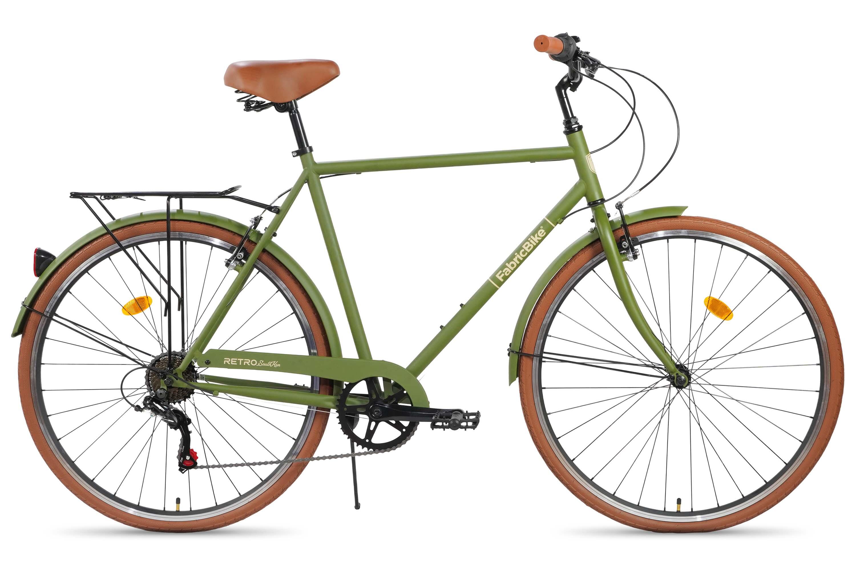 Southken – bicicletă urbană 28”, coș, șa confort, 7 viteze. Olive