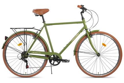 Southken – rower miejski 28", klasyczny, siodełko komfortowe, 7 biegów. Olive