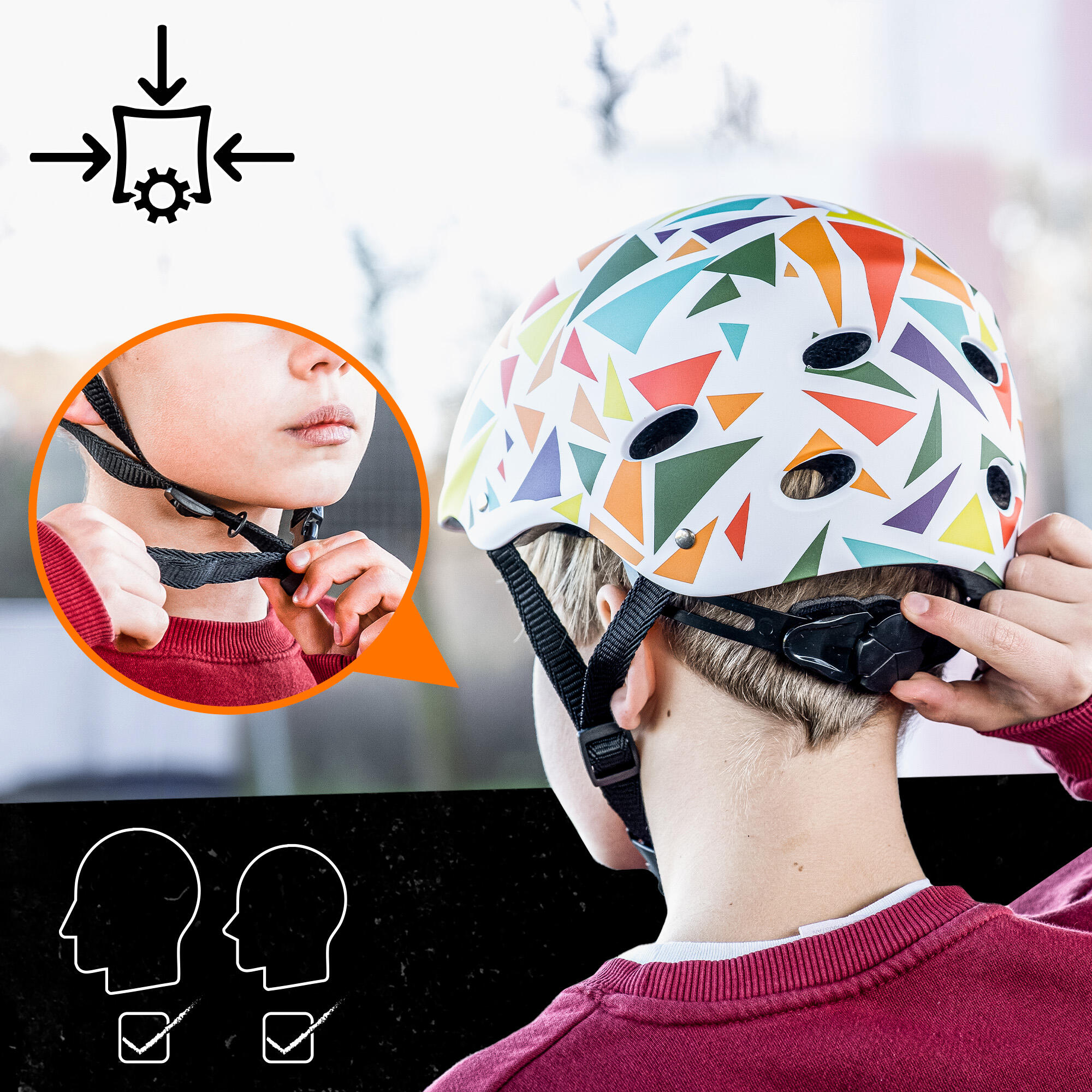 Casque Apollo multi-sport réglable – enfants & adultes, style rétro 4/7