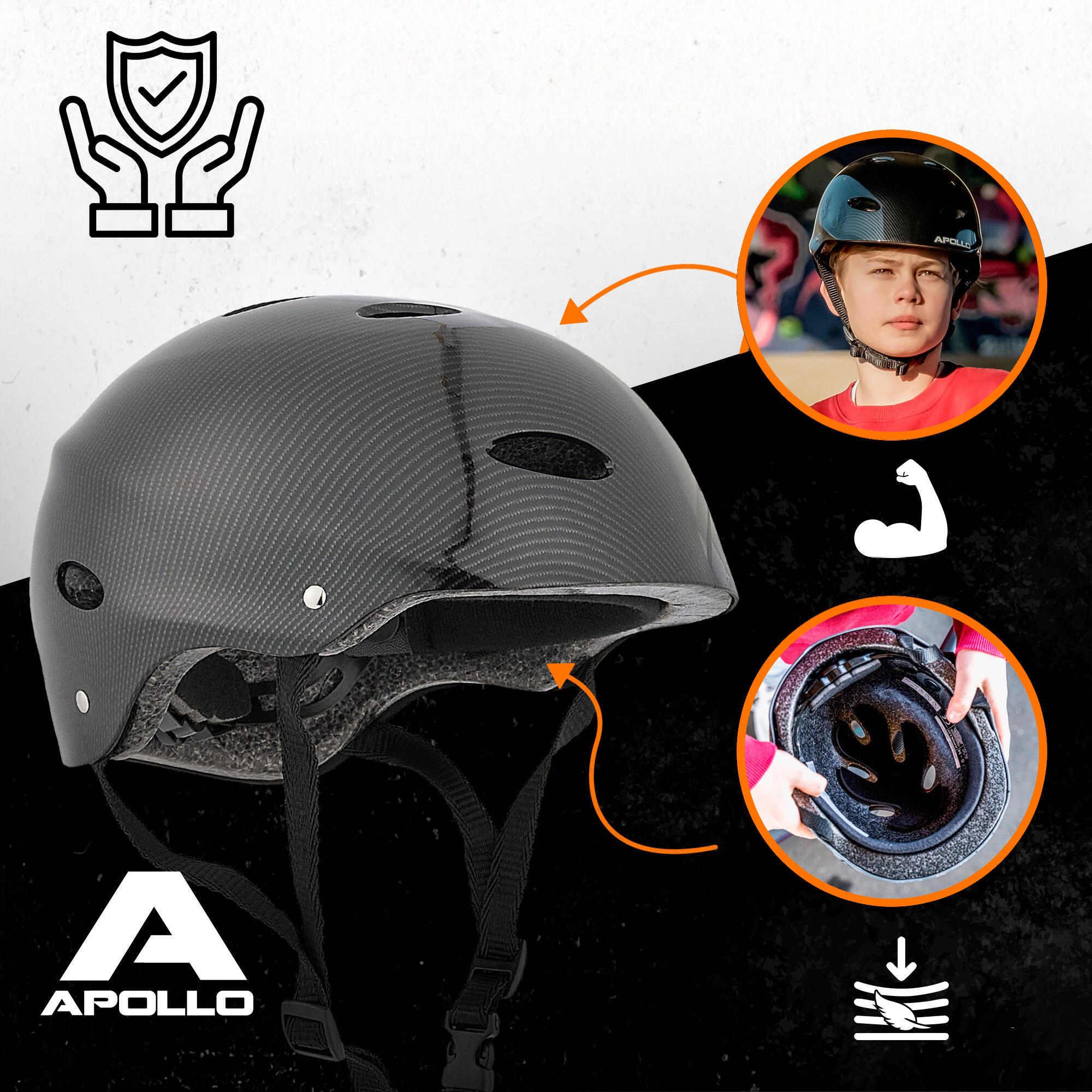 Casco Apollo multiusos ajustable – para niños y adultos con diseño retro 3/7