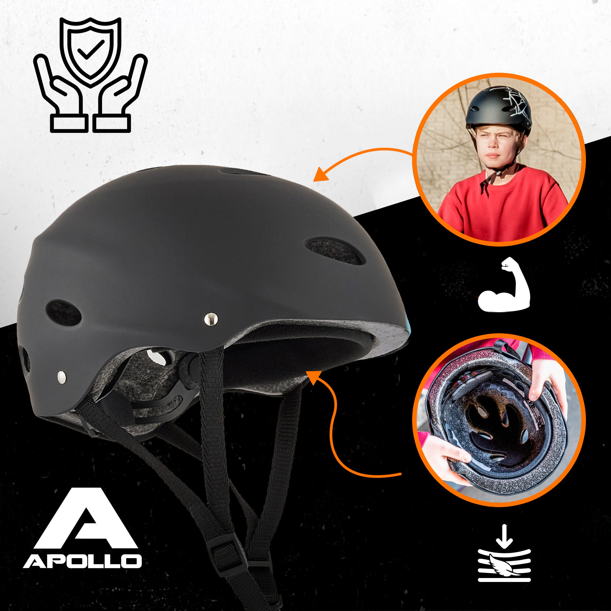 Casque Apollo multi-sport réglable – enfants & adultes, style rétro 3/7