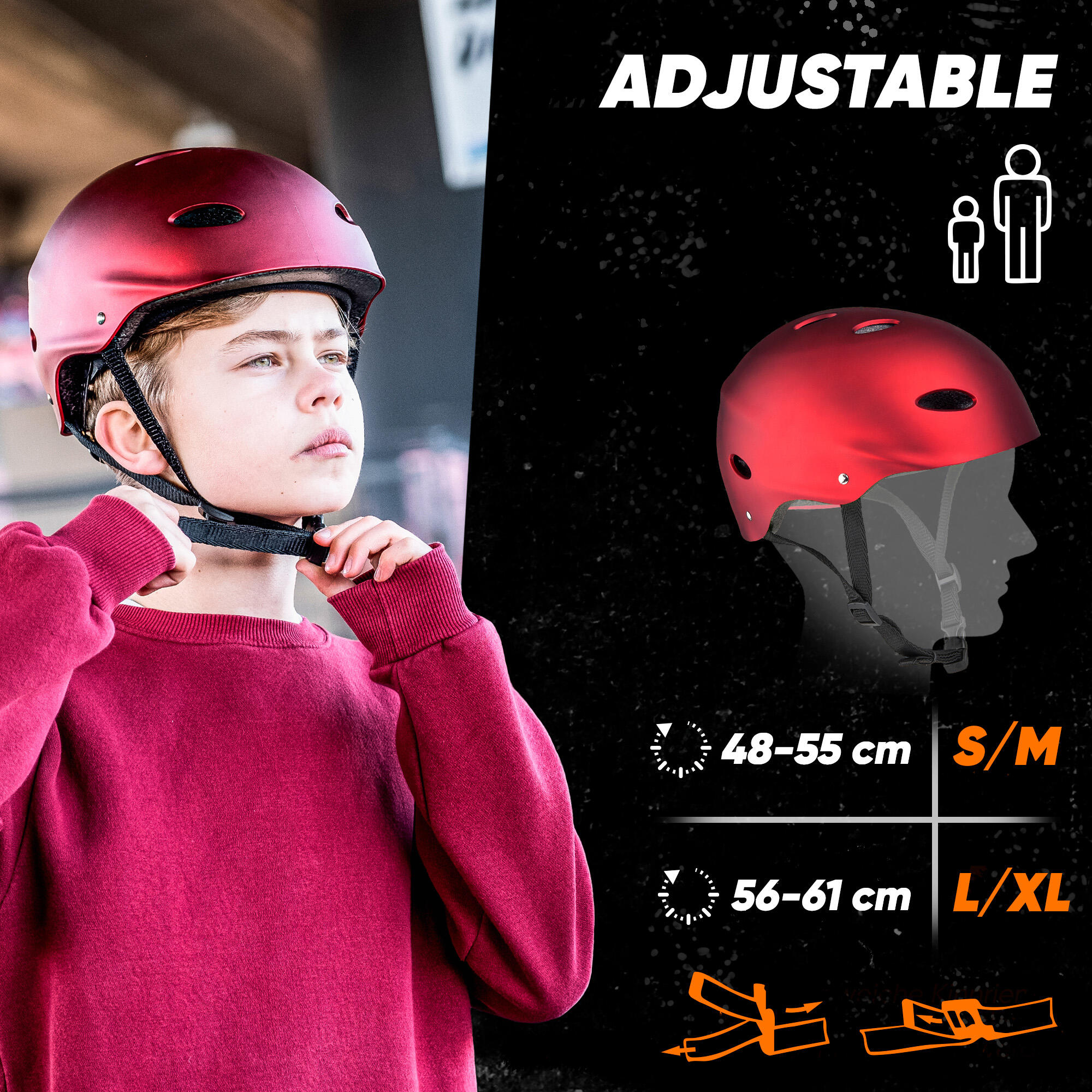 Casque Apollo multi-sport réglable – enfants & adultes, style rétro 2/7