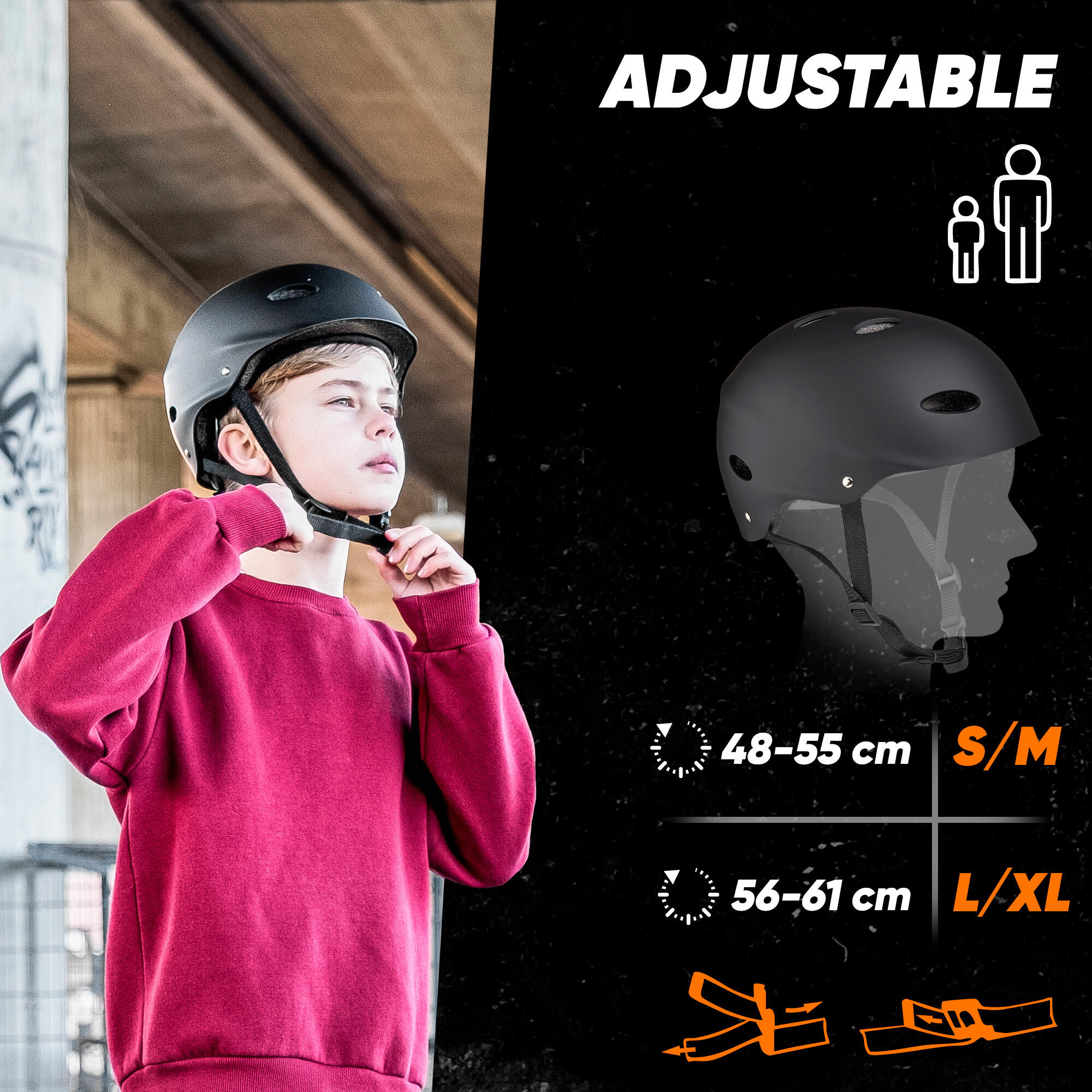 Casque Apollo multi-sport réglable – enfants & adultes, style rétro 2/7