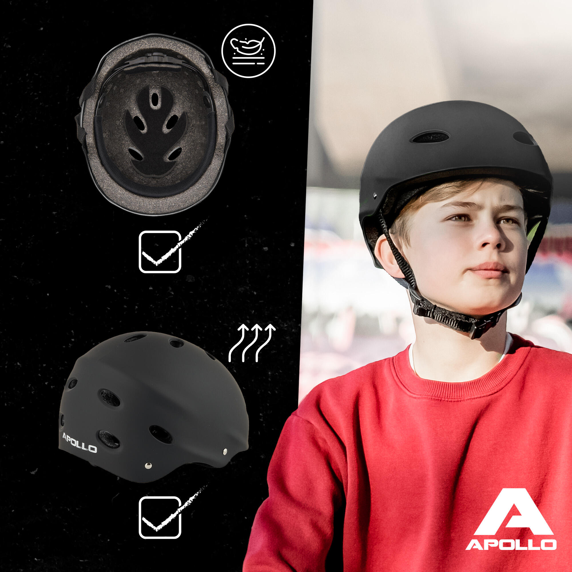 Casco Apollo multiusos ajustable – para niños y adultos con diseño retro 5/7