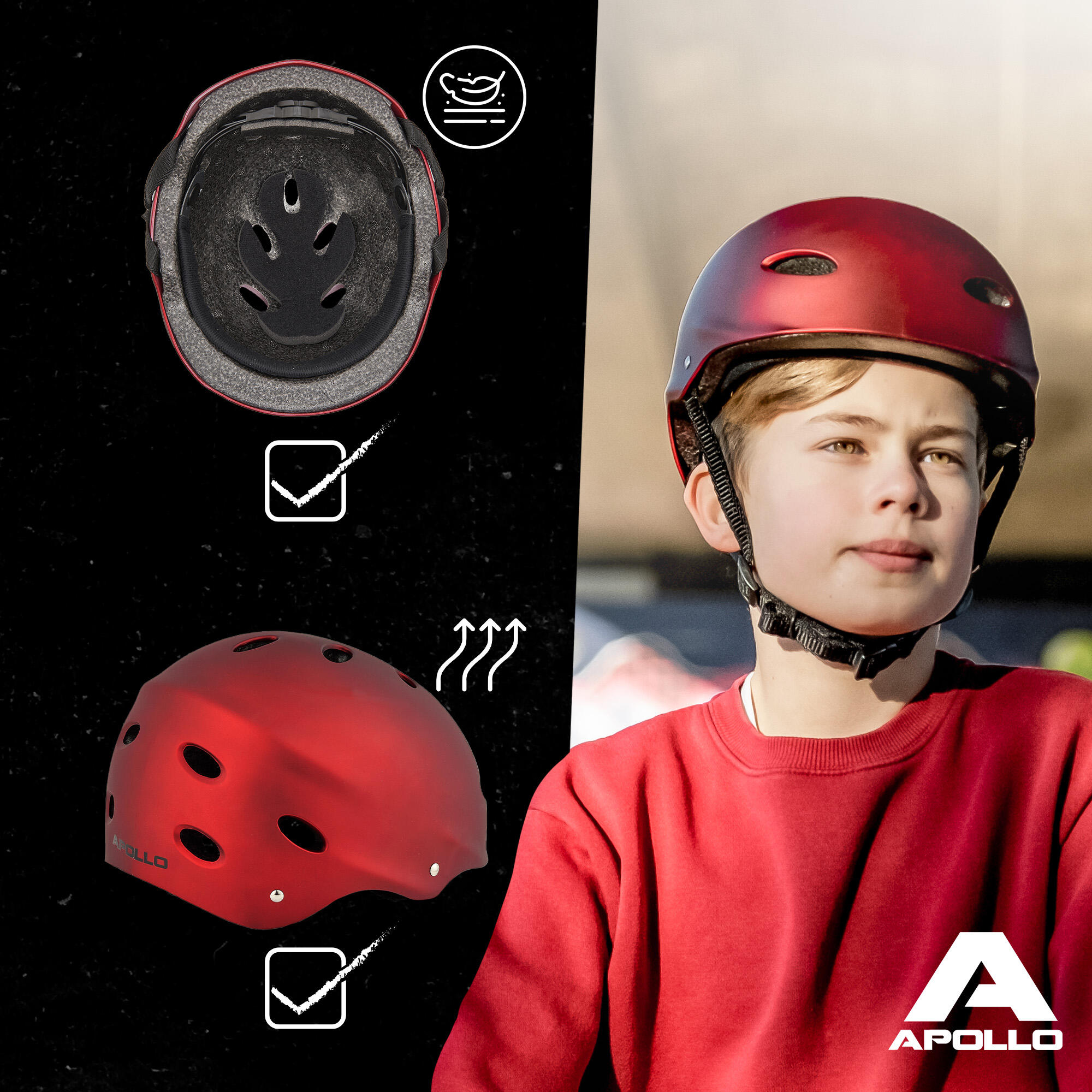 Casque Apollo multi-sport réglable – enfants & adultes, style rétro 5/7