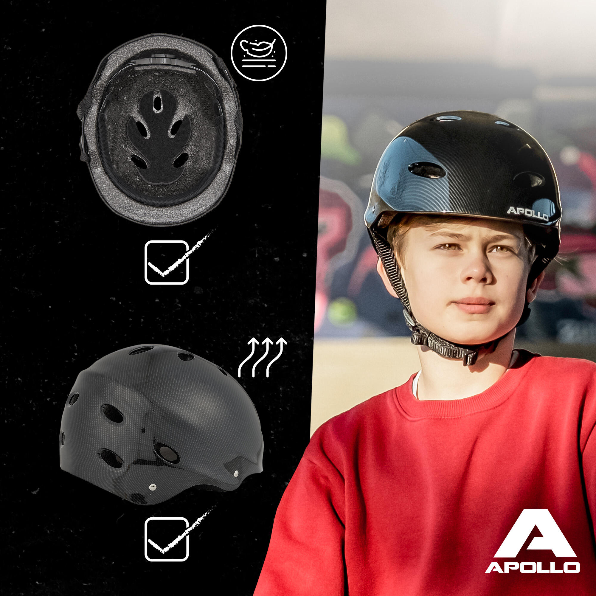 Casco Apollo multiusos ajustable – para niños y adultos con diseño retro 5/7