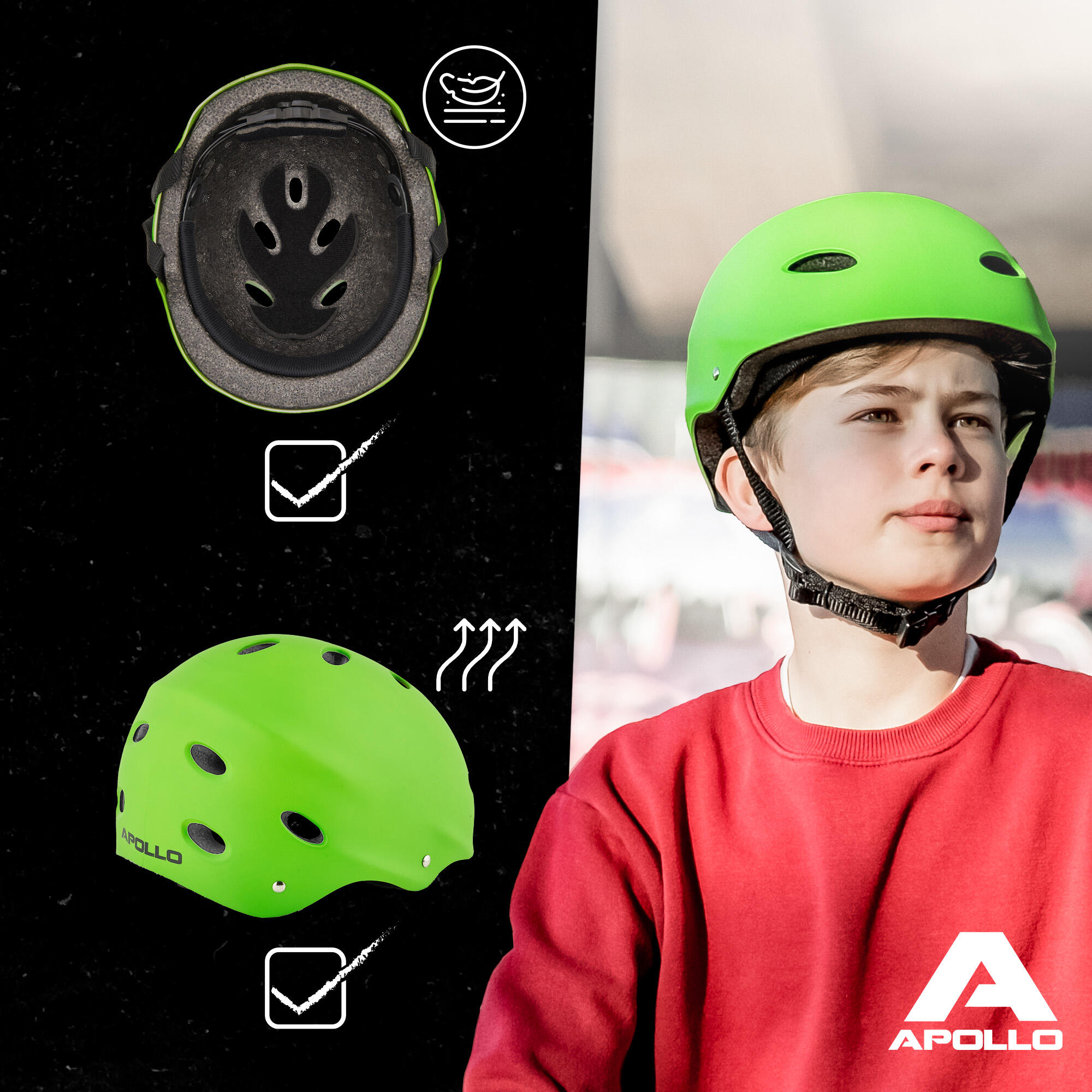 Casque Apollo multi-sport réglable – enfants & adultes, style rétro 5/7