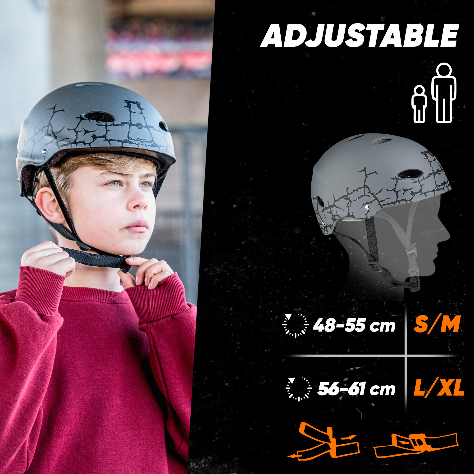 Casque Apollo multi-sport réglable – enfants & adultes, style rétro 2/7