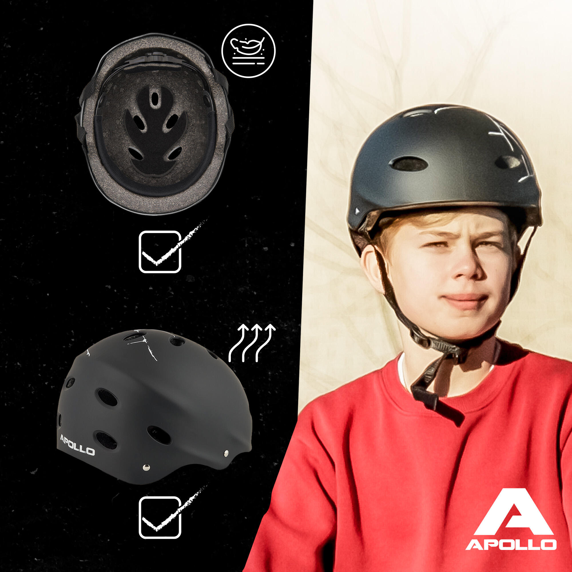 Casque Apollo multi-sport réglable – enfants & adultes, style rétro 5/7