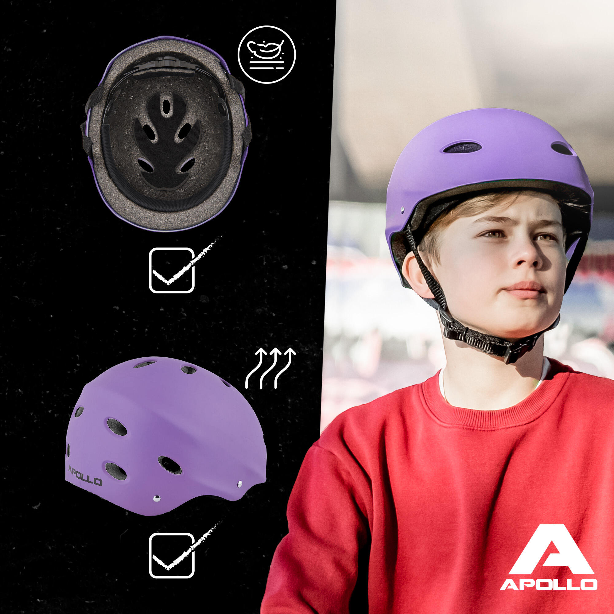 Apollo Skatehelm Verstelbaar - Multi Sport Helm Voor Kinderen And Volwassenen Apollo Skatehelm Verstelbaar - Multi Sport Helm Voor Kinderen And Volwassenen