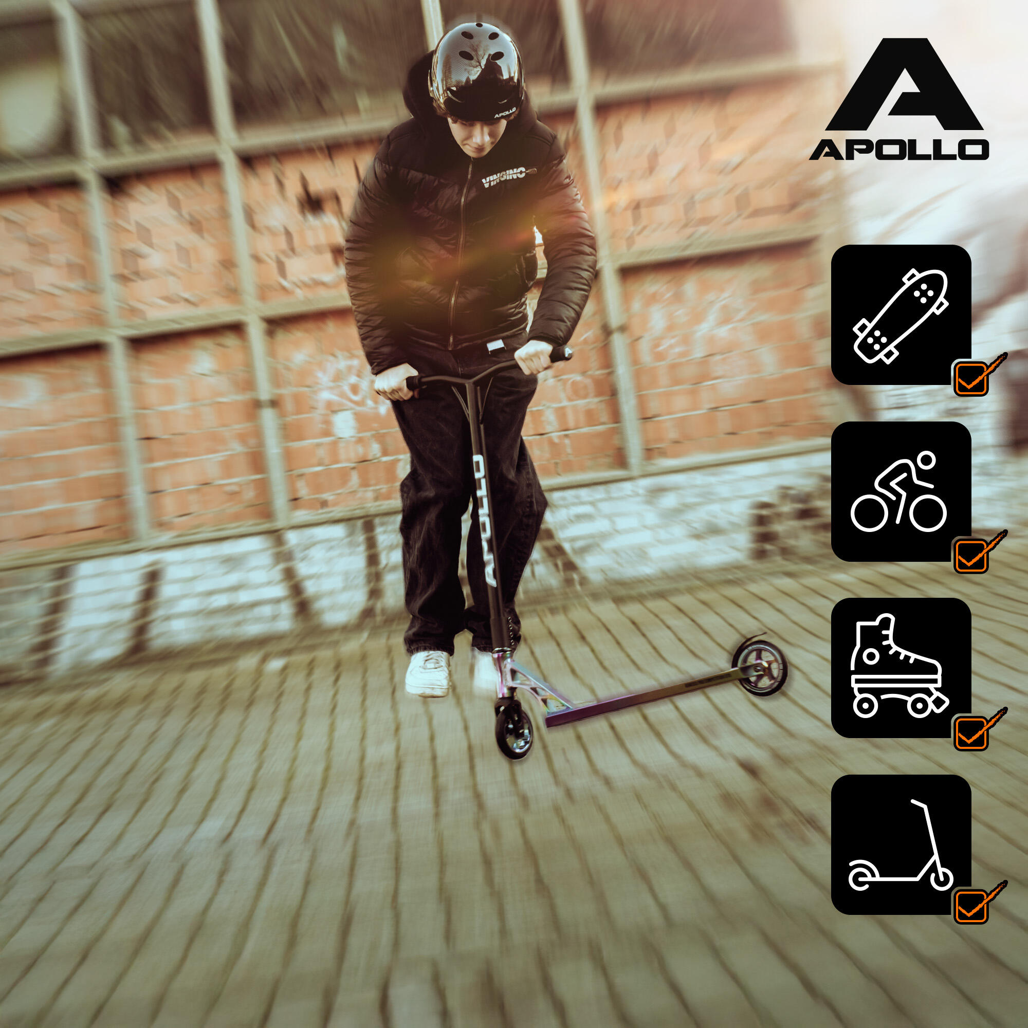 Casco Apollo multiusos ajustable – para niños y adultos con diseño retro 7/7