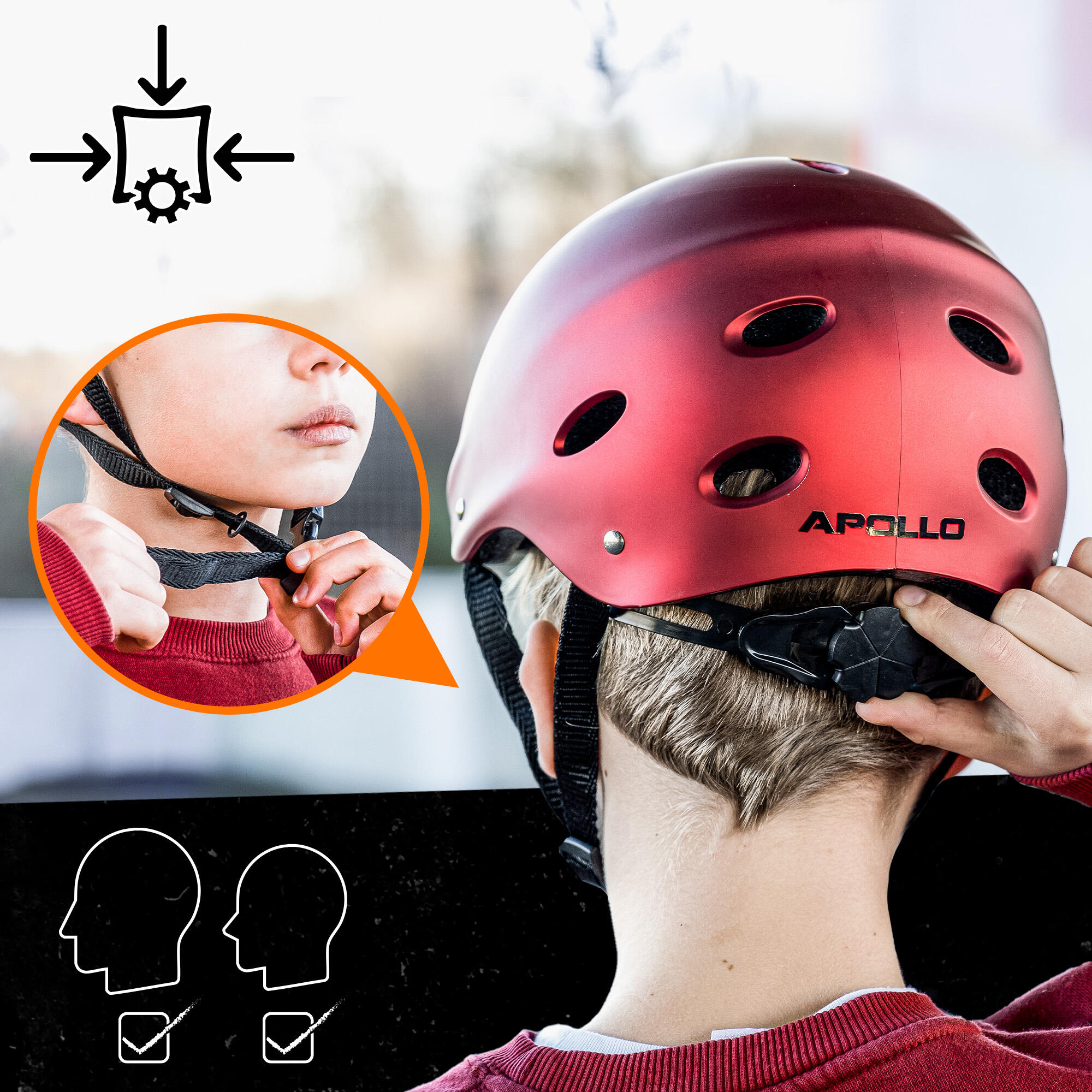 Casque Apollo multi-sport réglable – enfants & adultes, style rétro 4/7
