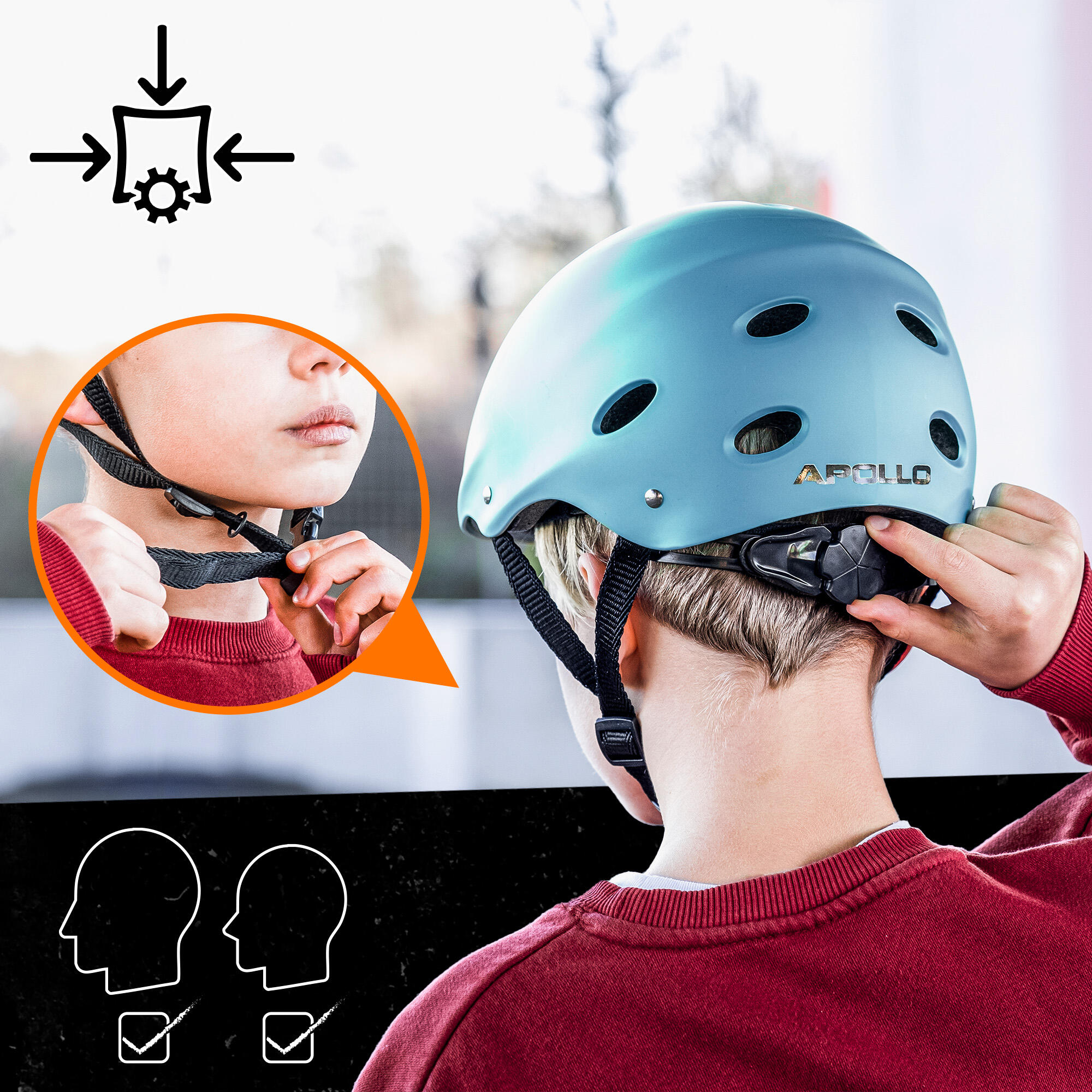 Casco Apollo multiusos ajustable – para niños y adultos con diseño retro 4/7