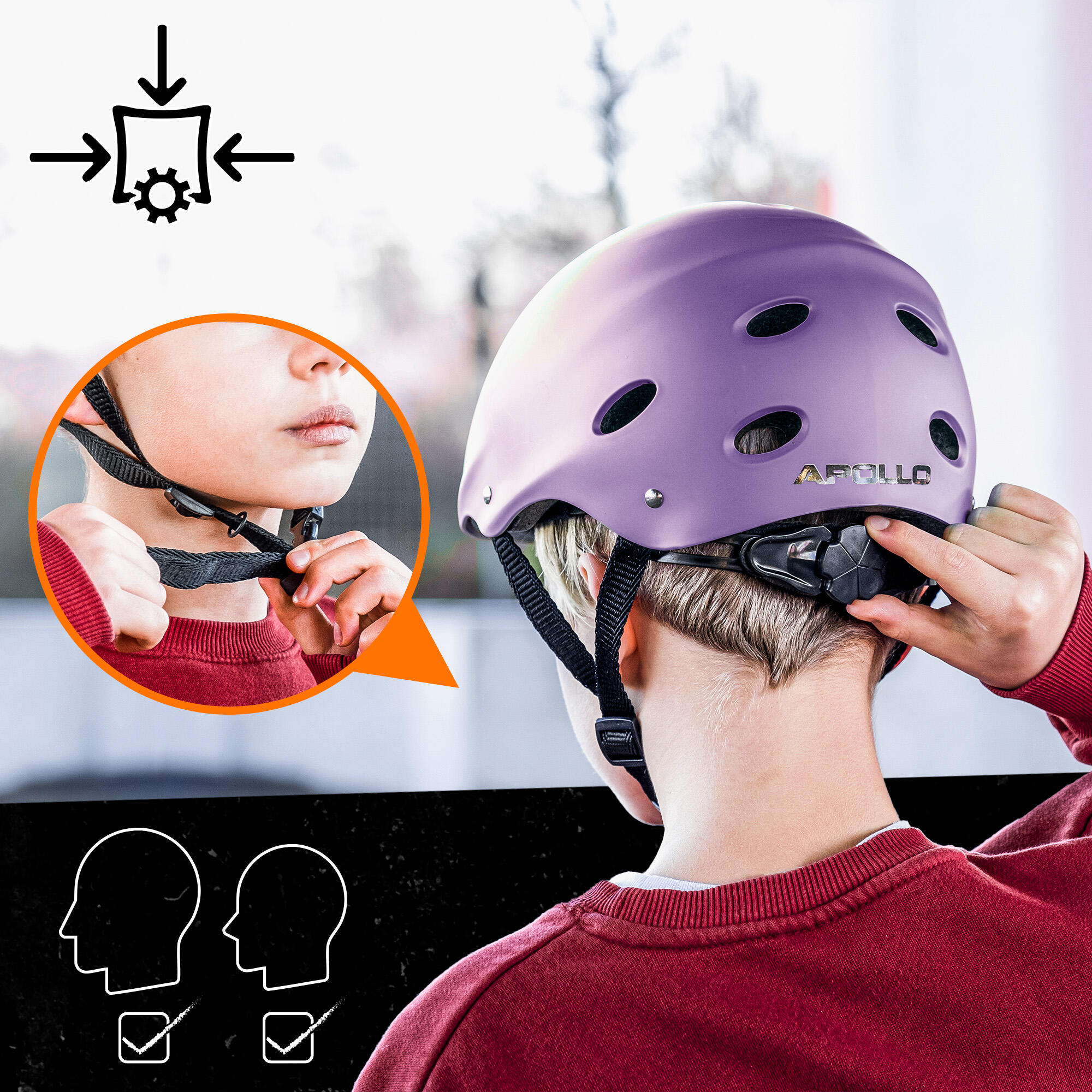 Apollo Skatehelm verstelbaar – Multi Sport Helm voor kinderen & volwassenen 4/7
