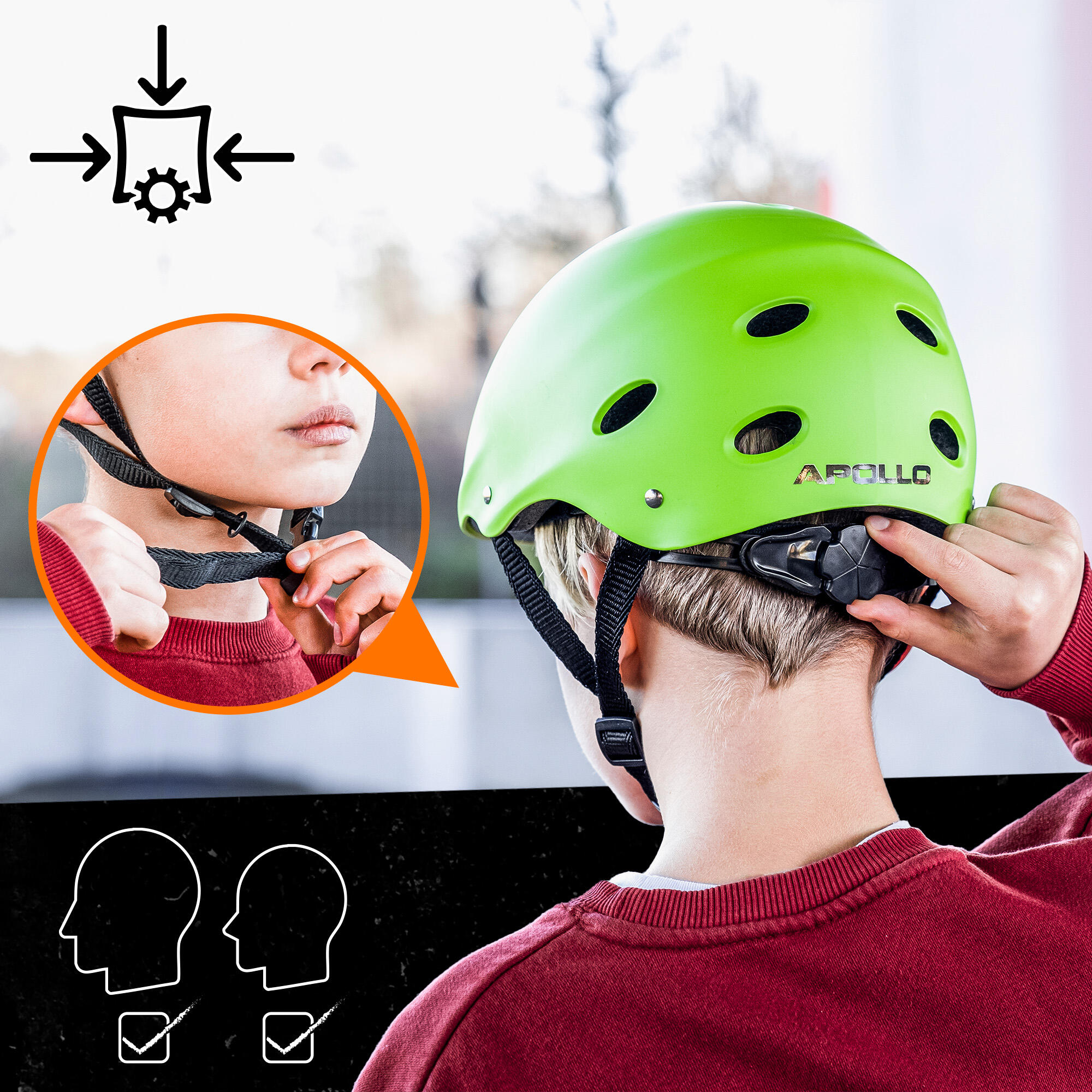 Apollo Skatehelm verstelbaar – Multi Sport Helm voor kinderen & volwassenen 4/7