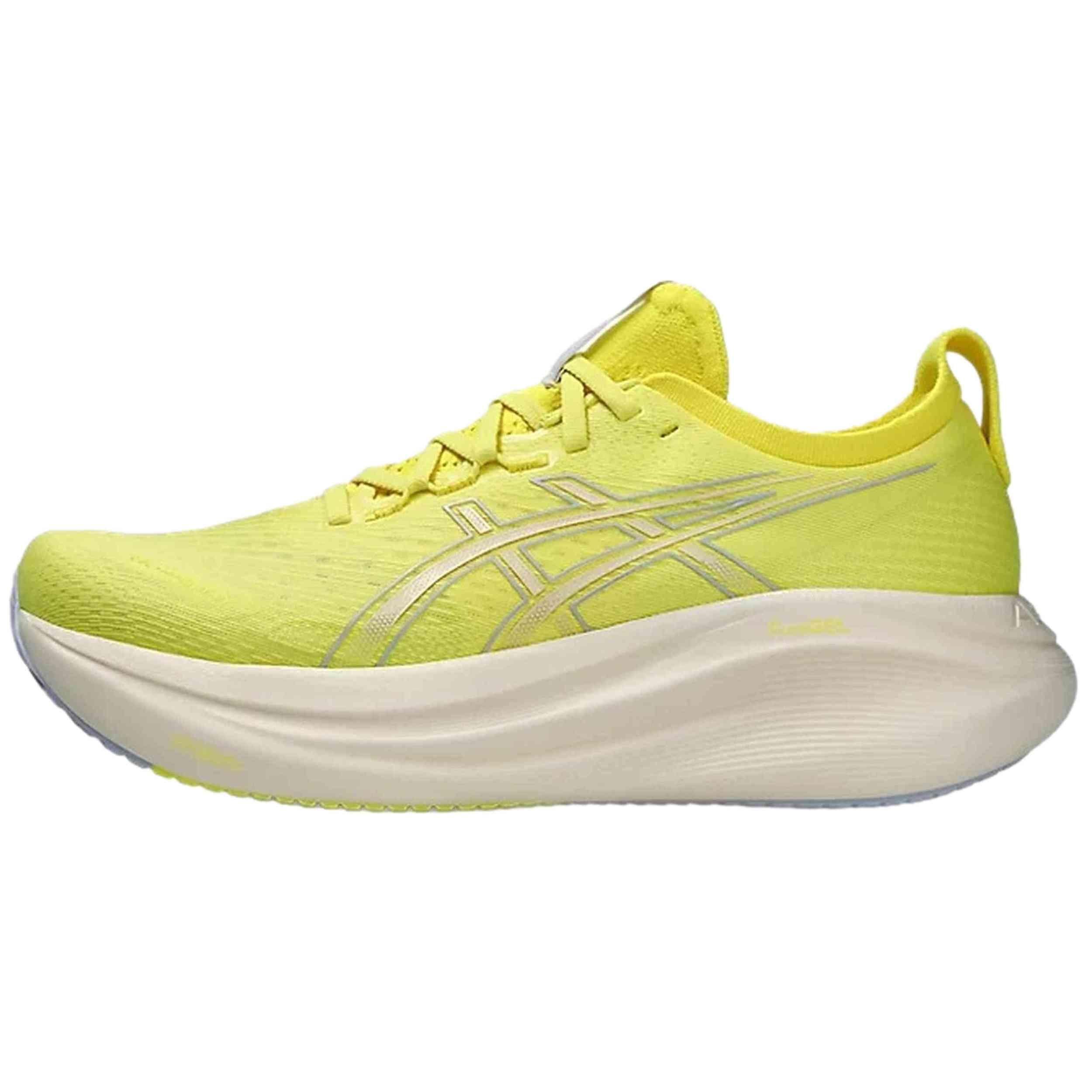 Asics - Chaussures De Course Asics Modèle Gel Nimbus 27 Pour Homme - Chaussures D'Athlétisme - Jaune - Decathlon