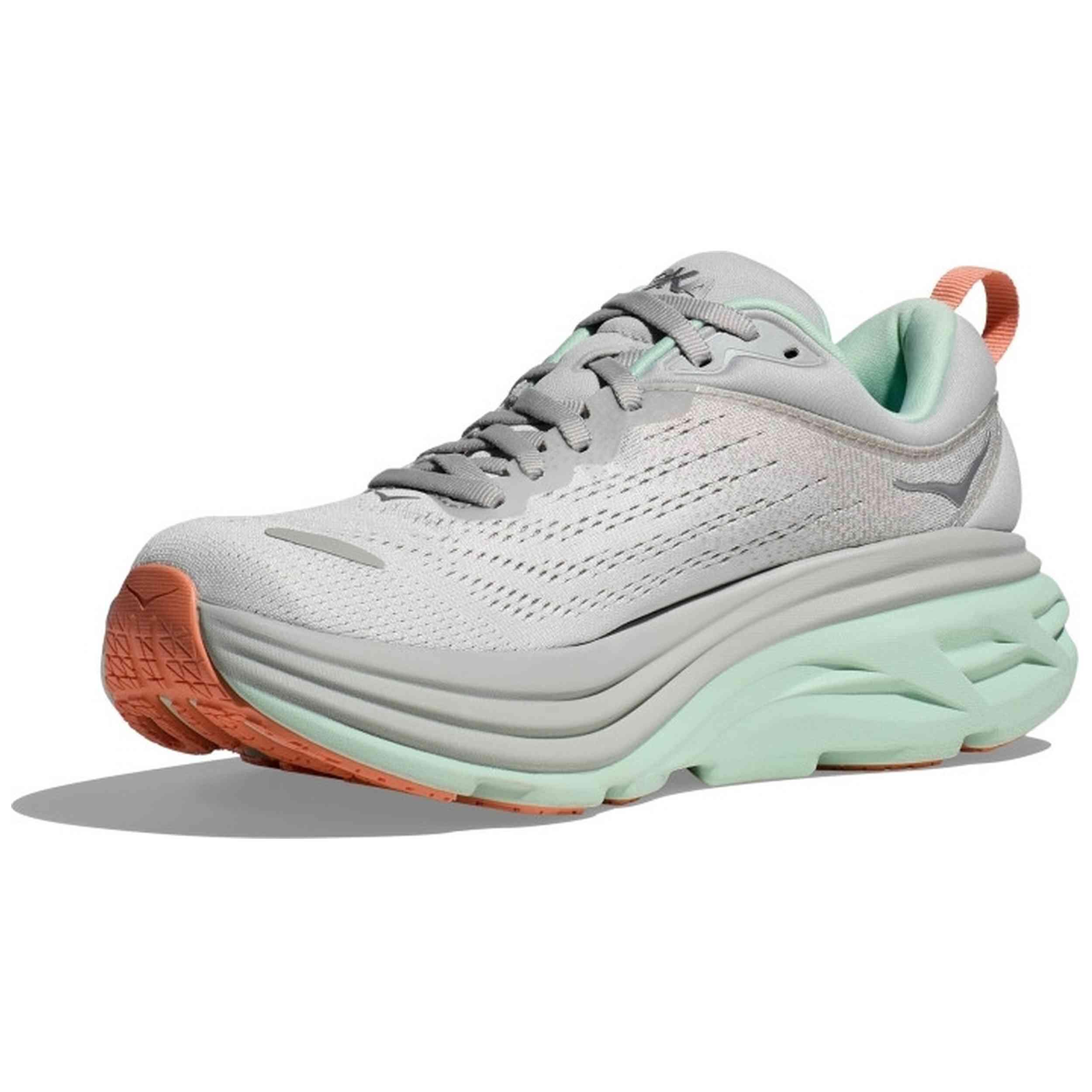 Tênis de corrida Hoka modelo Bondi 8 para mulheres 3/4