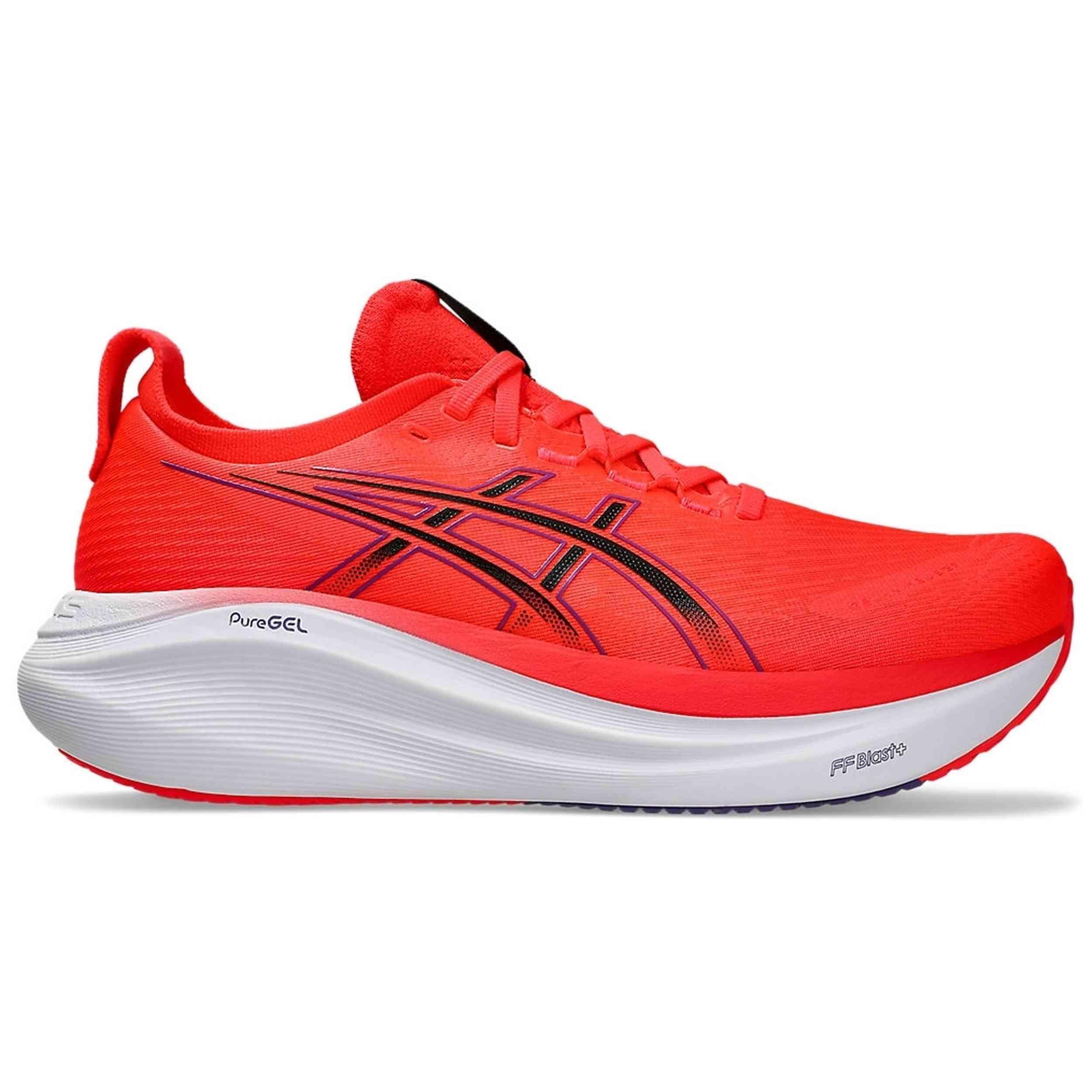 Asics - Chaussures De Course Asics Modèle Gel Nimbus 27 Pour Homme - Chaussures D'Athlétisme - Rouge - Decathlon