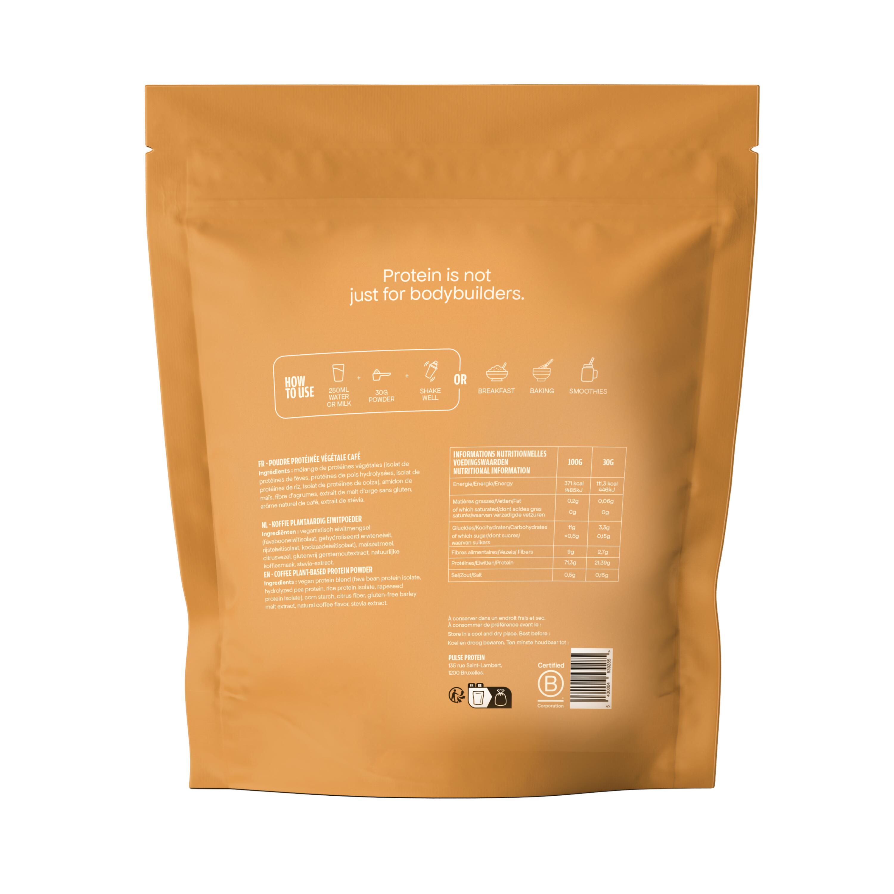 Poudre protéinée vegan café 750g 3/4