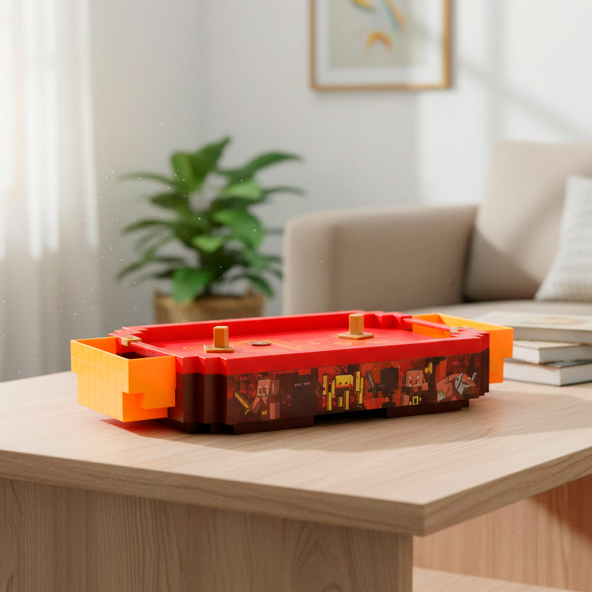 Minecraft Air hockey de mesa Nether 44x22,5x8 cm 2/7